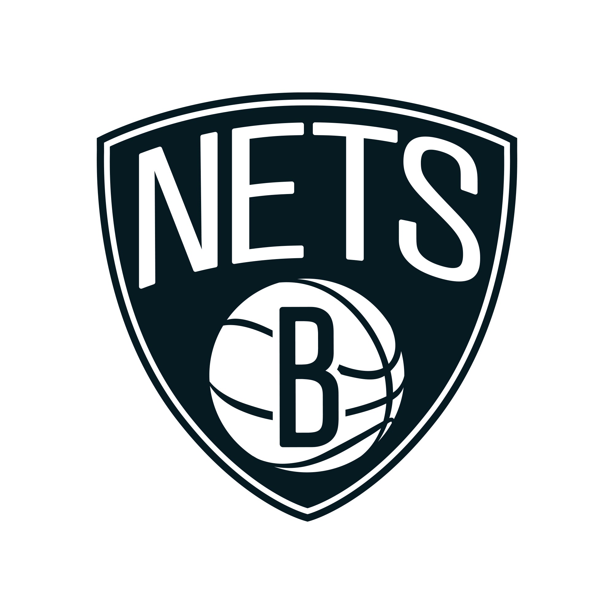 Brooklyn Nets - 5 Logo Minis (Mixed Sizes) - Official NBA - Reusable Vinyl Decals