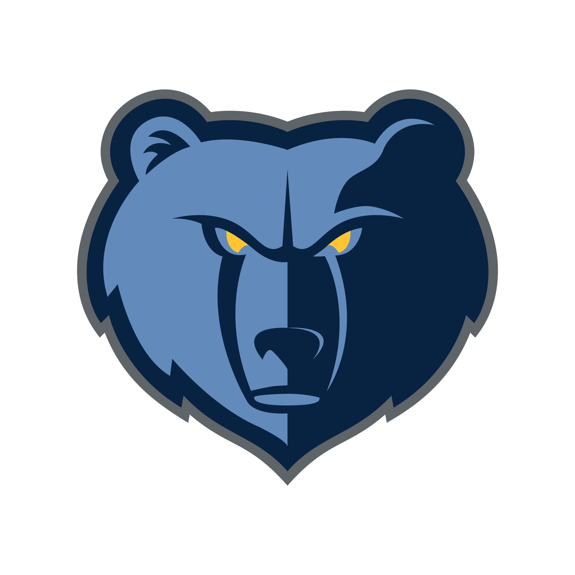 Memphis Grizzlies - 5 Logo Minis (Mixed Sizes) - Official NBA - Reusable Vinyl Decals