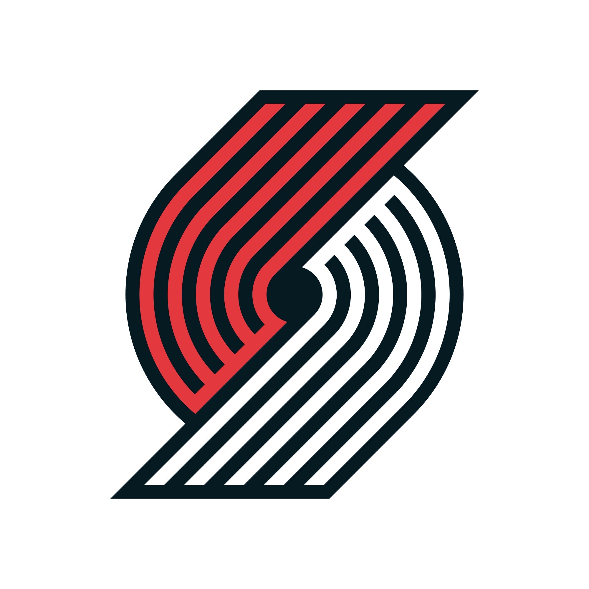 Portland Trail Blazers - 5 Logo Minis (Mixed Sizes) - Official NBA - Reusable Vinyl Decals