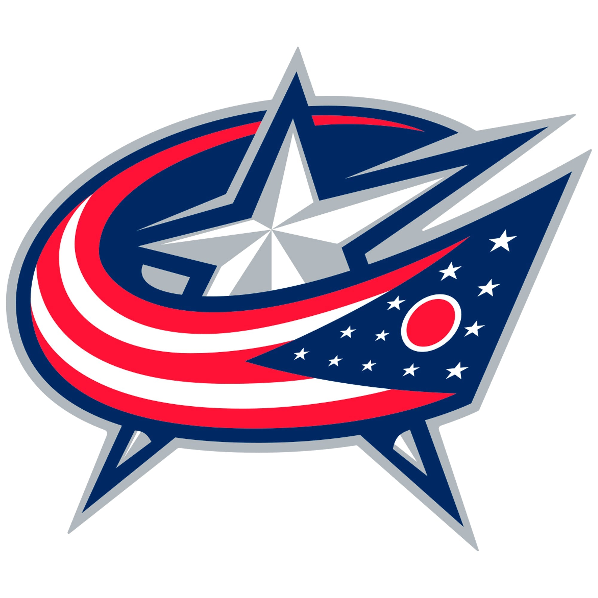 Columbus Blue Jackets - 5 Logo Minis (Mixed Sizes) - Official NHL - Reusable Vinyl Decals