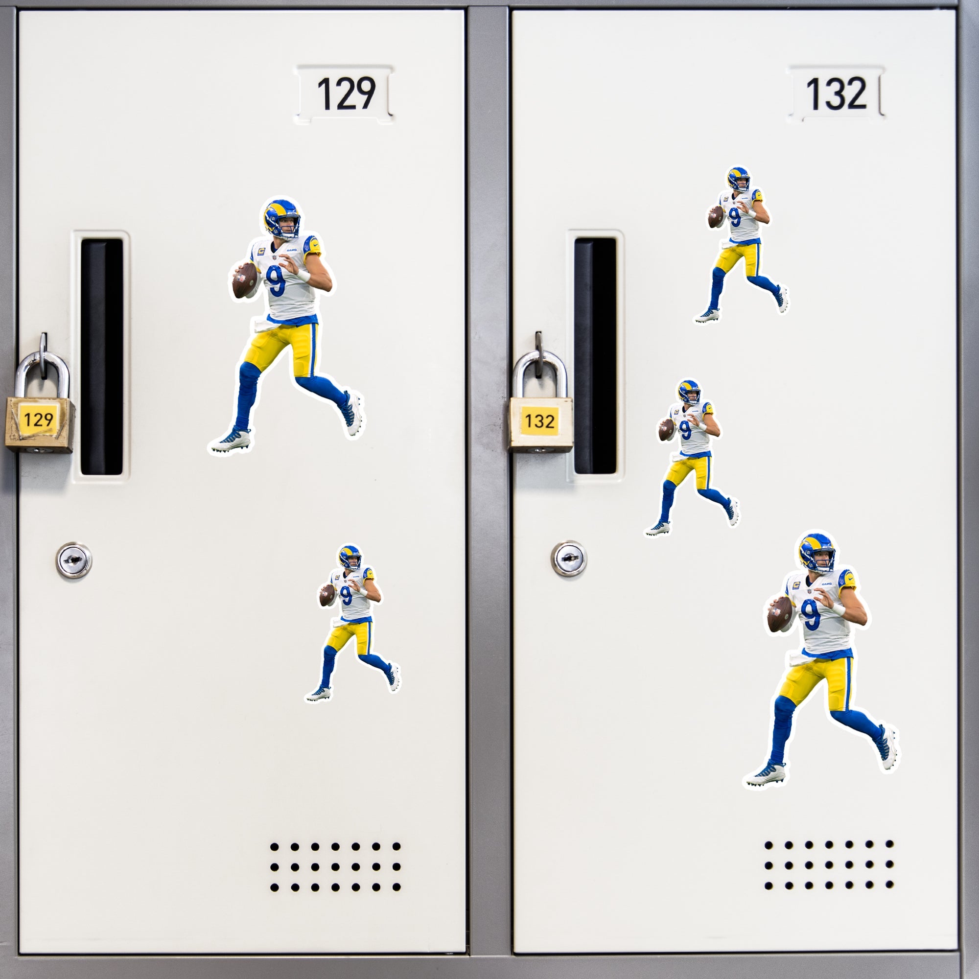 Matthew Stafford - 5 Player Minis (Mixed Sizes) - Official NFL - Los Angeles Rams - Reusable Vinyl Decals