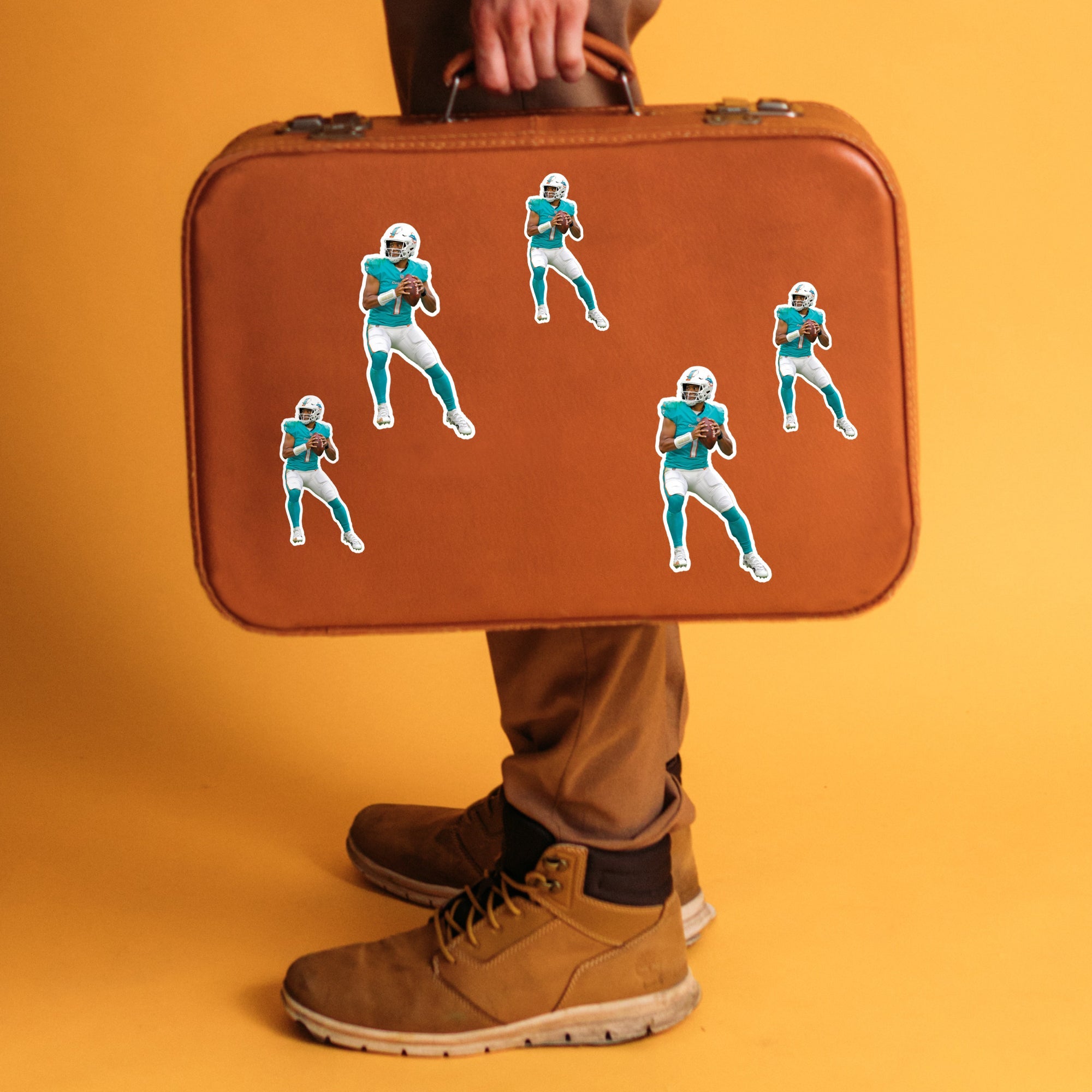 Tua Tagovailoa - 5 Player Minis (Mixed Sizes) - Official NFL - Miami Dolphins - Reusable Vinyl Decals