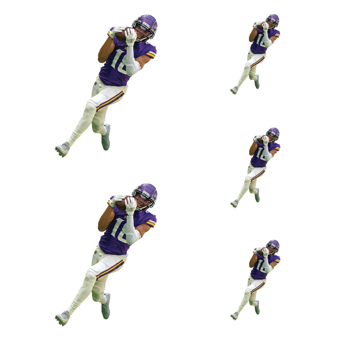 Justin Jefferson - 5 Player Minis (Mixed Sizes) - Official NFL - Minnesota Vikings - Reusable Vinyl Decals