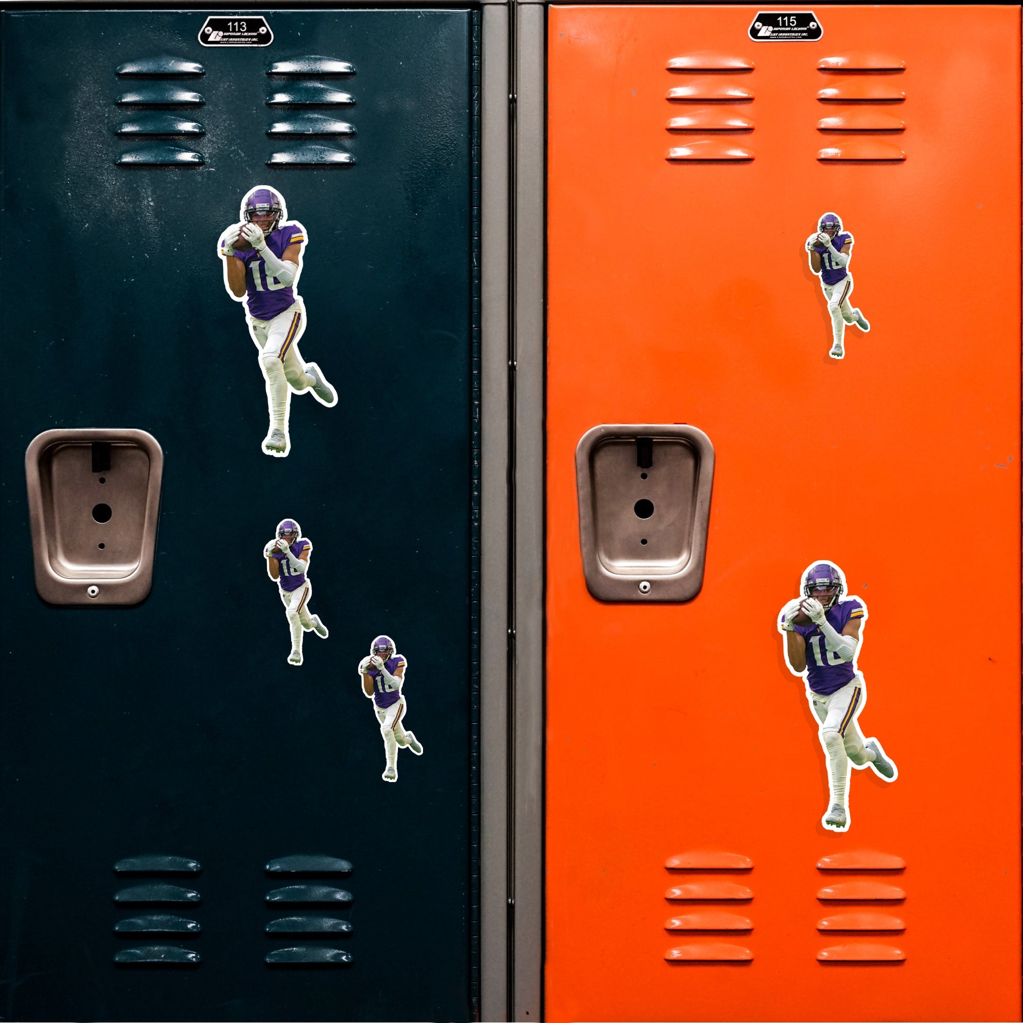 Justin Jefferson - 5 Player Minis (Mixed Sizes) - Official NFL - Minnesota Vikings - Reusable Vinyl Decals