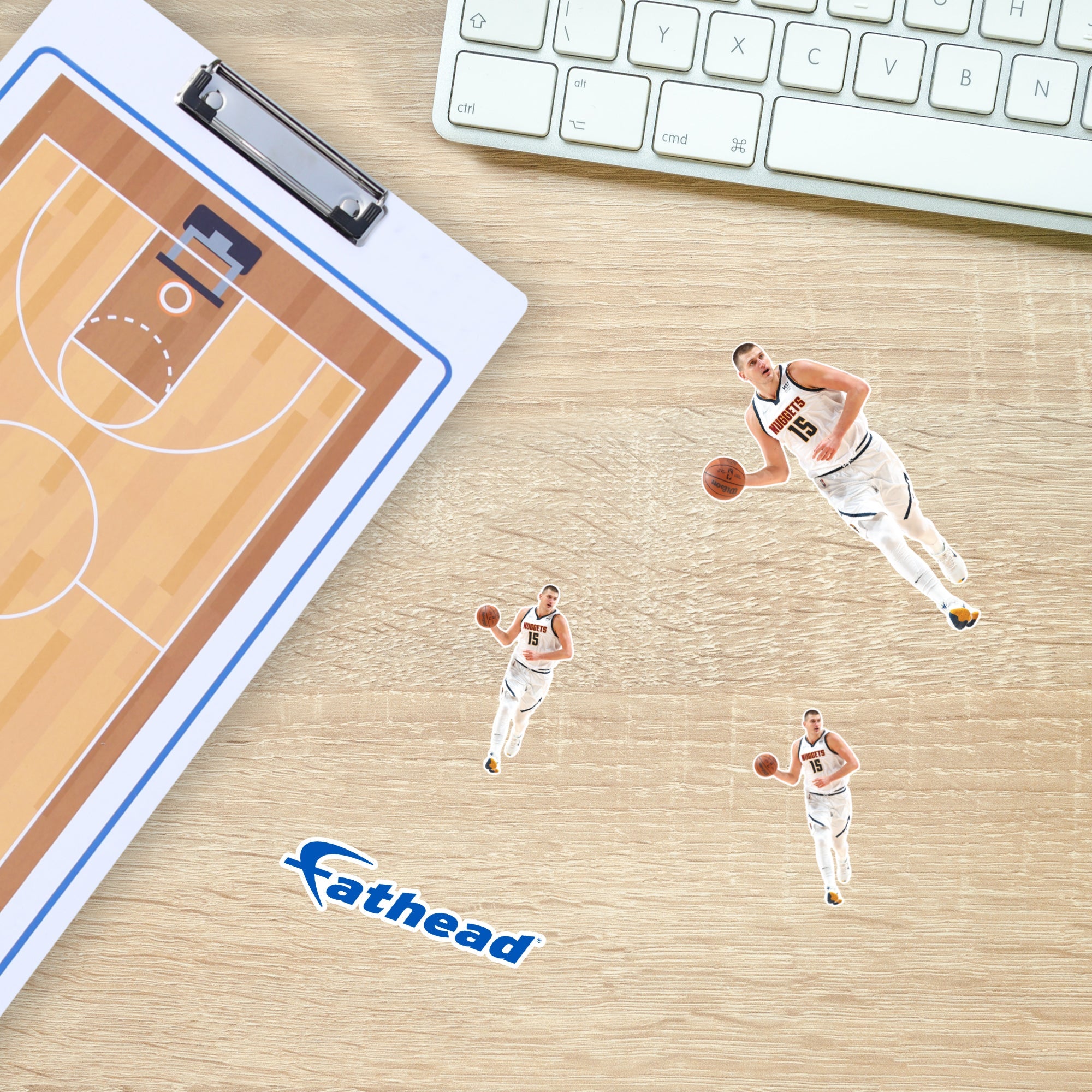 Nikola Jokić - 5 Minis (Mixed Sizes) - Official NBA - Denver Nuggets - Reusable Vinyl Decals