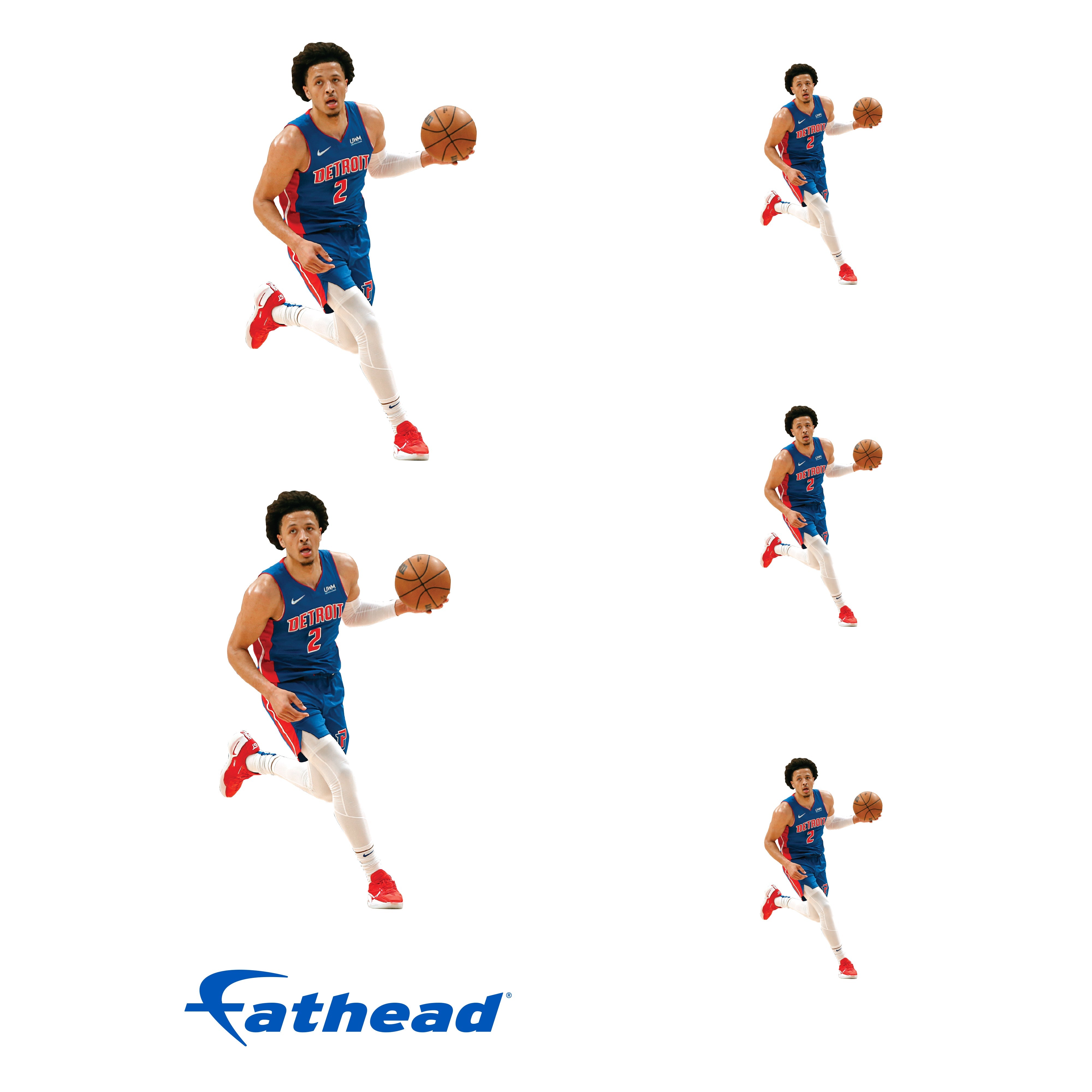 Cade Cunningham - 5 Minis (Mixed Sizes) - Official NBA - Detroit Pistons - Reusable Vinyl Decals