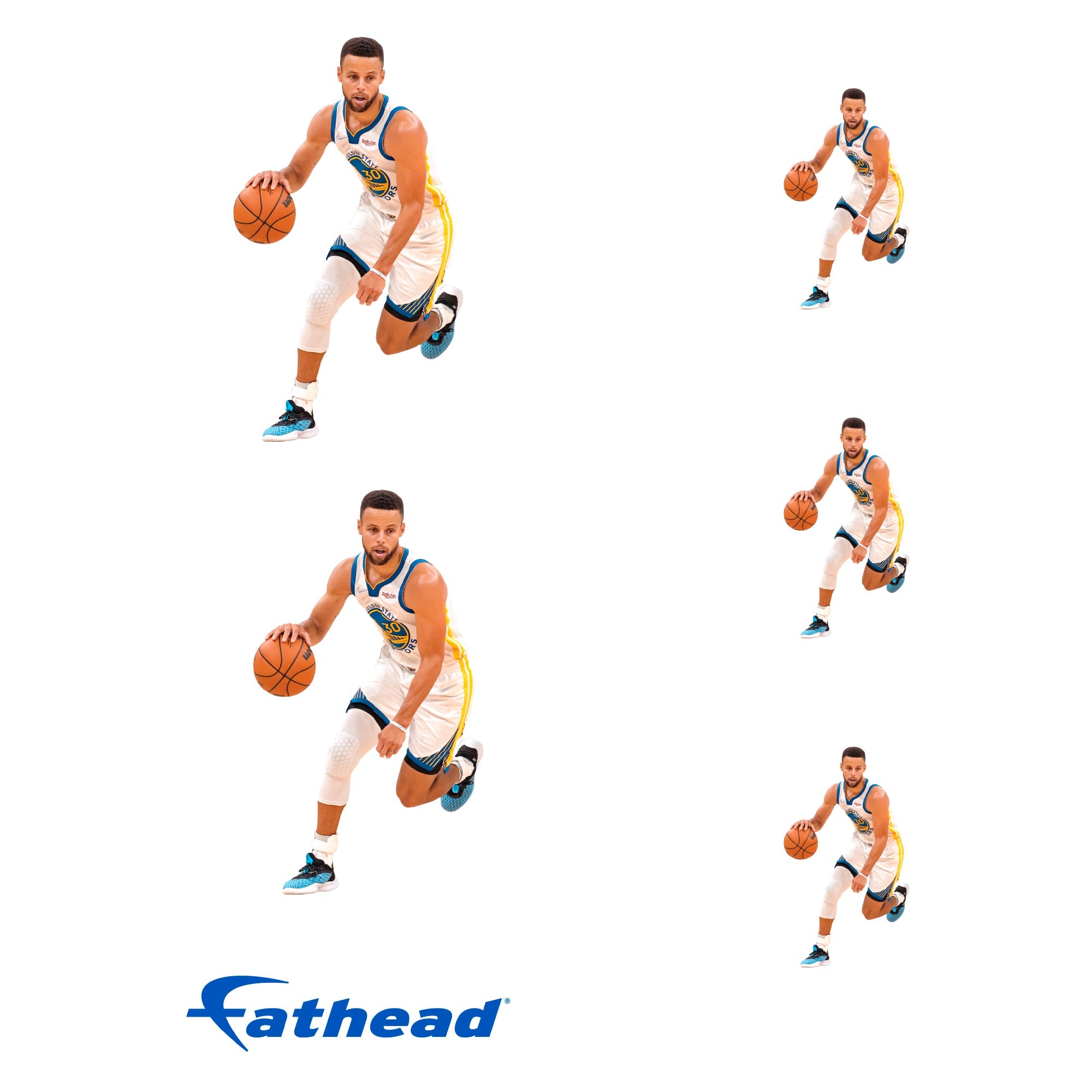 Stephen Curry - 5 Minis (Mixed Sizes) - Official NBA - Golden State Warriors - Reusable Vinyl Decals