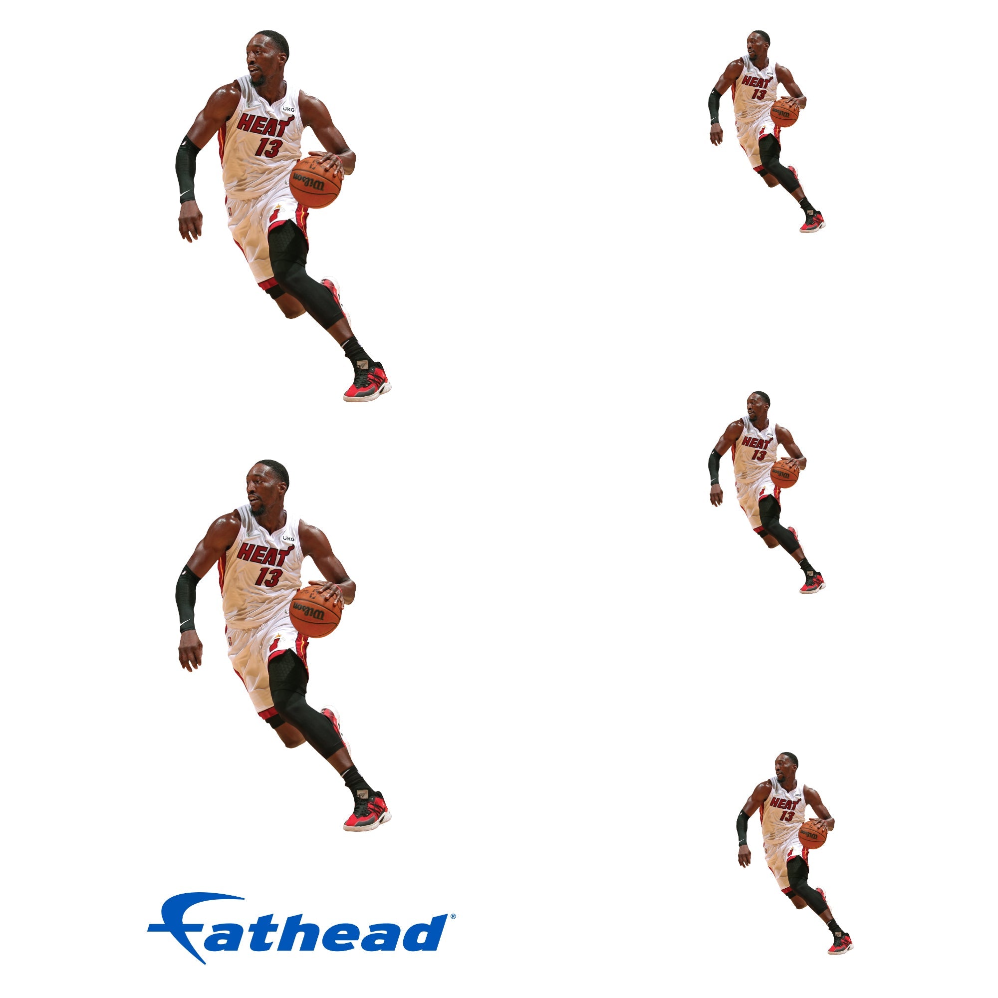 Bam Adebayo - 5 Minis (Mixed Sizes) - Official NBA - Miami Heat - Reusable Vinyl Decals