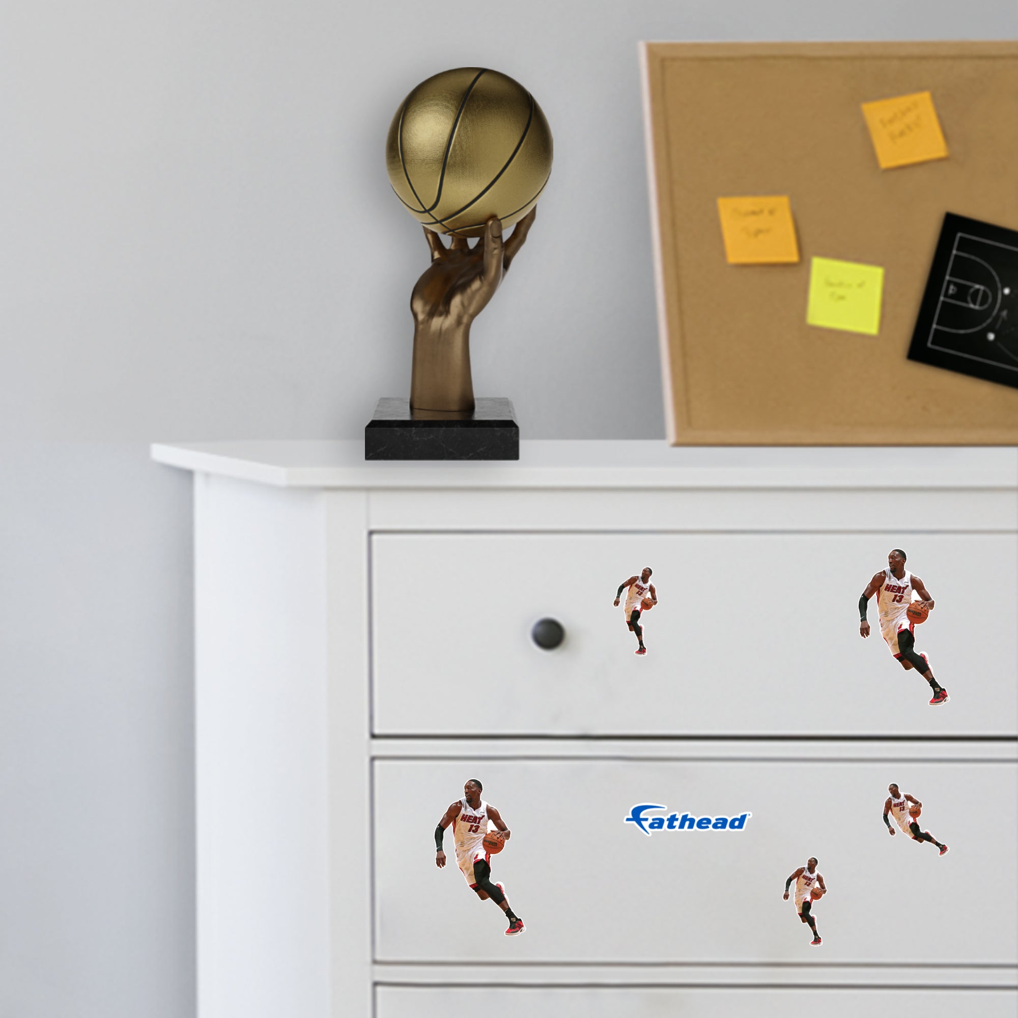 Bam Adebayo - 5 Minis (Mixed Sizes) - Official NBA - Miami Heat - Reusable Vinyl Decals