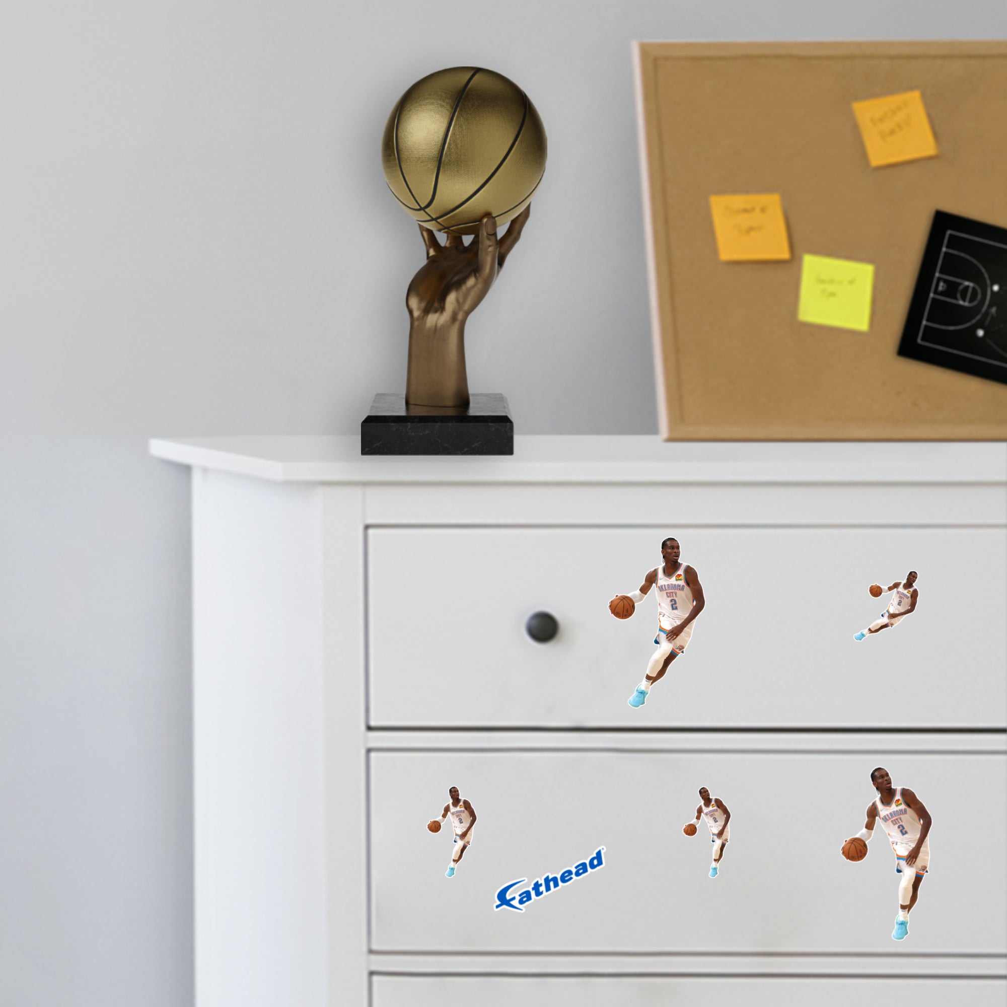 Shai Gilgeous-Alexander - 5 Minis (Mixed Sizes) - Official NBA - Oklahoma City Thunder - Reusable Vinyl Decals