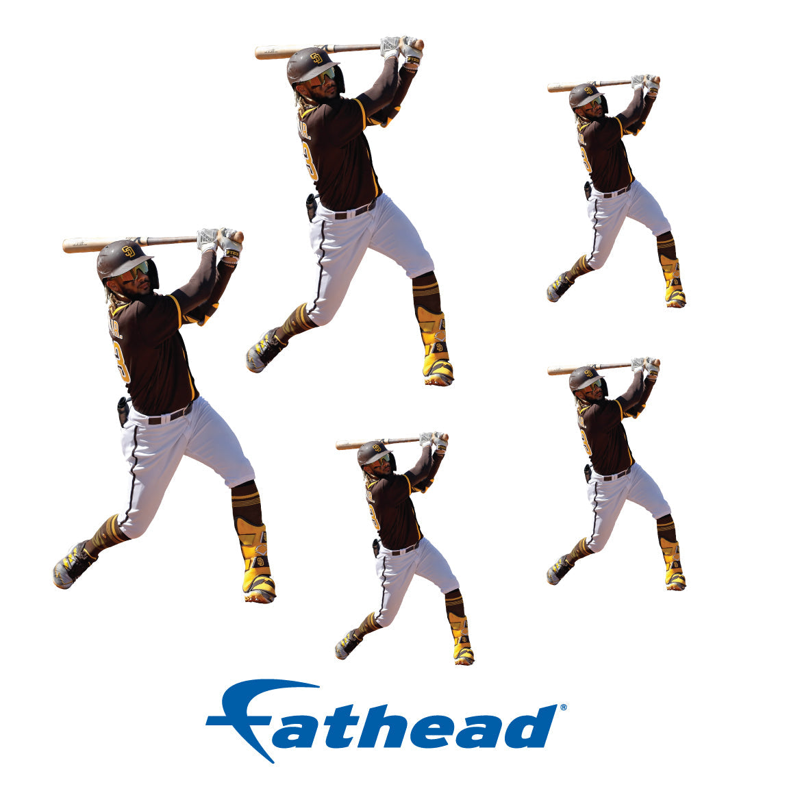Fernando Tatis Jr. - 5 Player Minis (Mixed Sizes) - Official MLB - San Diego Padres - Reusable Vinyl Decals