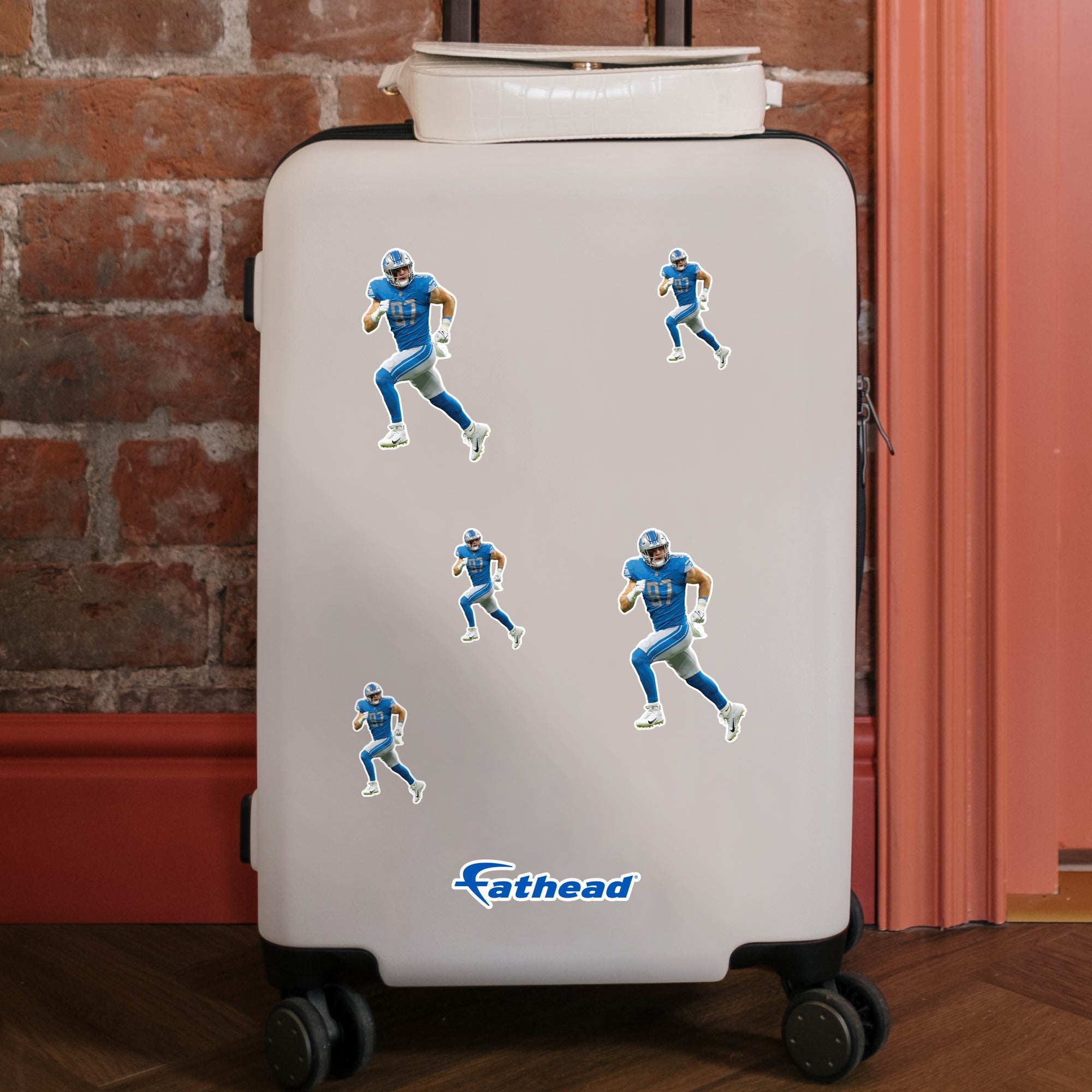 Aidan Hutchinson - 5 Minis (Mixed Sizes) - Official NFL - Detroit Lions - Reusable Vinyl Decals