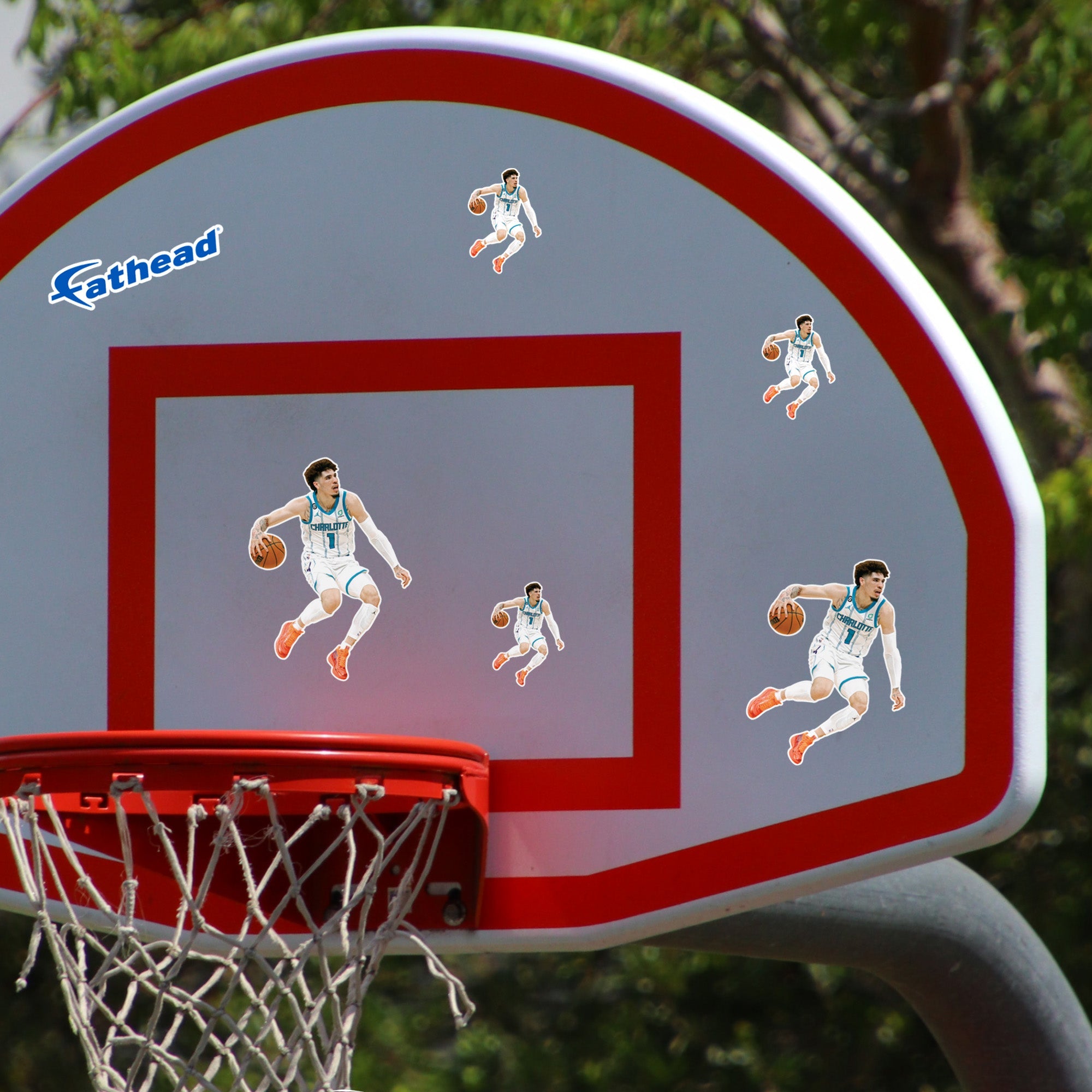 LaMelo Ball - 5 Minis (Mixed Sizes) - Official NBA - Charlotte Hornets - Reusable Vinyl Decals
