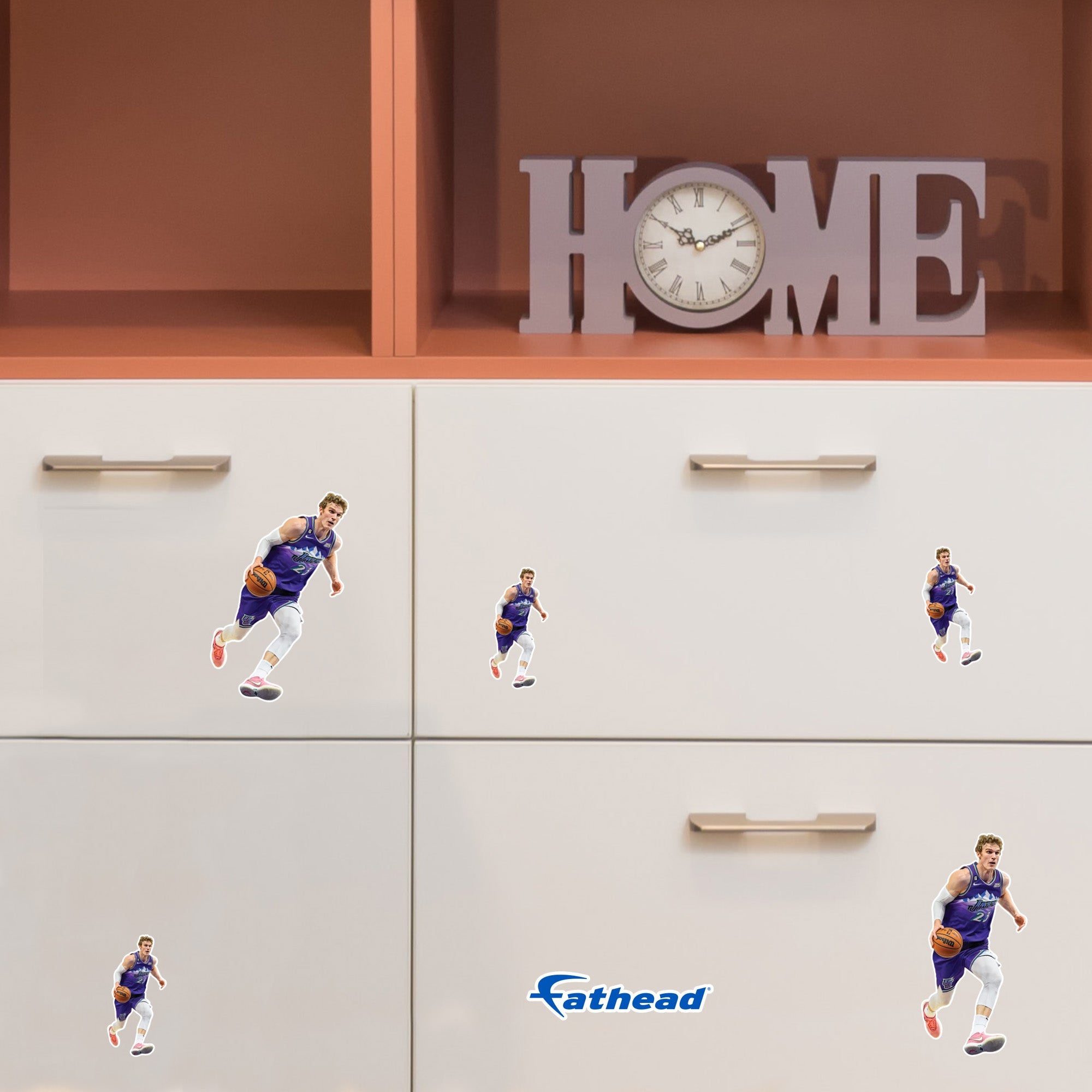 Lauri Markkanen - 5 Minis (Mixed Sizes) - Official NBA - Utah Jazz - Reusable Vinyl Decals