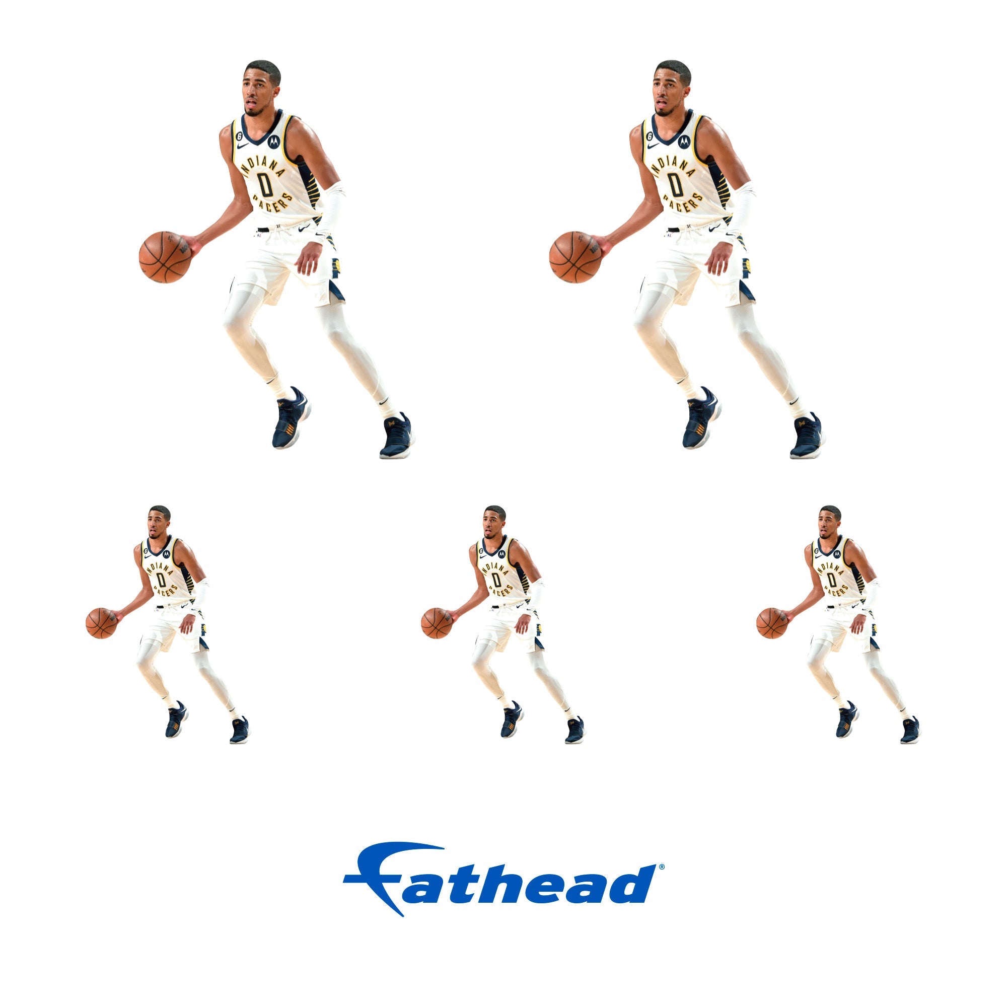 Tyrese Haliburton - 5 Minis (Mixed Sizes) - Official NBA - Indiana Pacers - Reusable Vinyl Decals