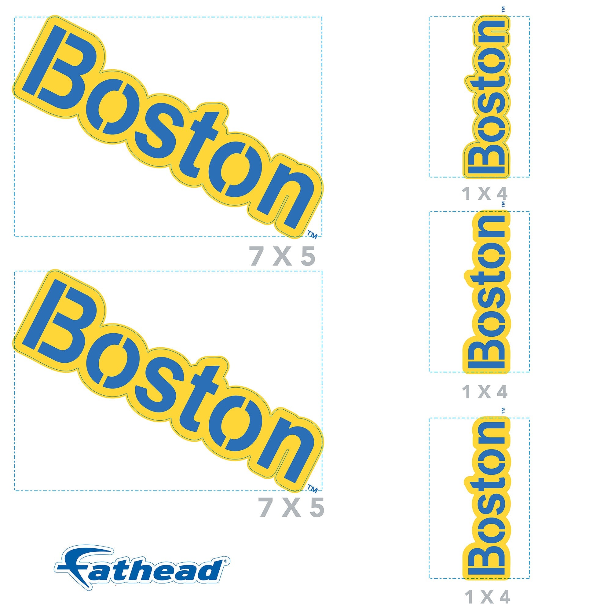 Boston Red Sox - 5 Logo Minis (Mixed Sizes) - Official MLB - Reusable Vinyl Decals #2