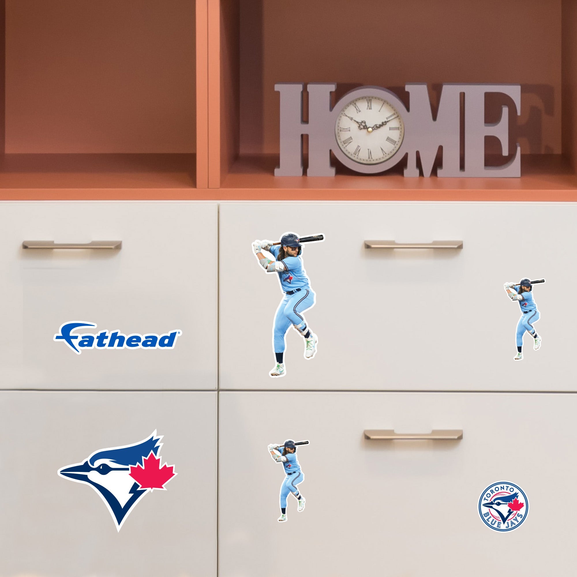 Bo Bichette - 5 Minis (Mixed Sizes) - Official MLB - Toronto Blue Jays - Reusable Vinyl Decals