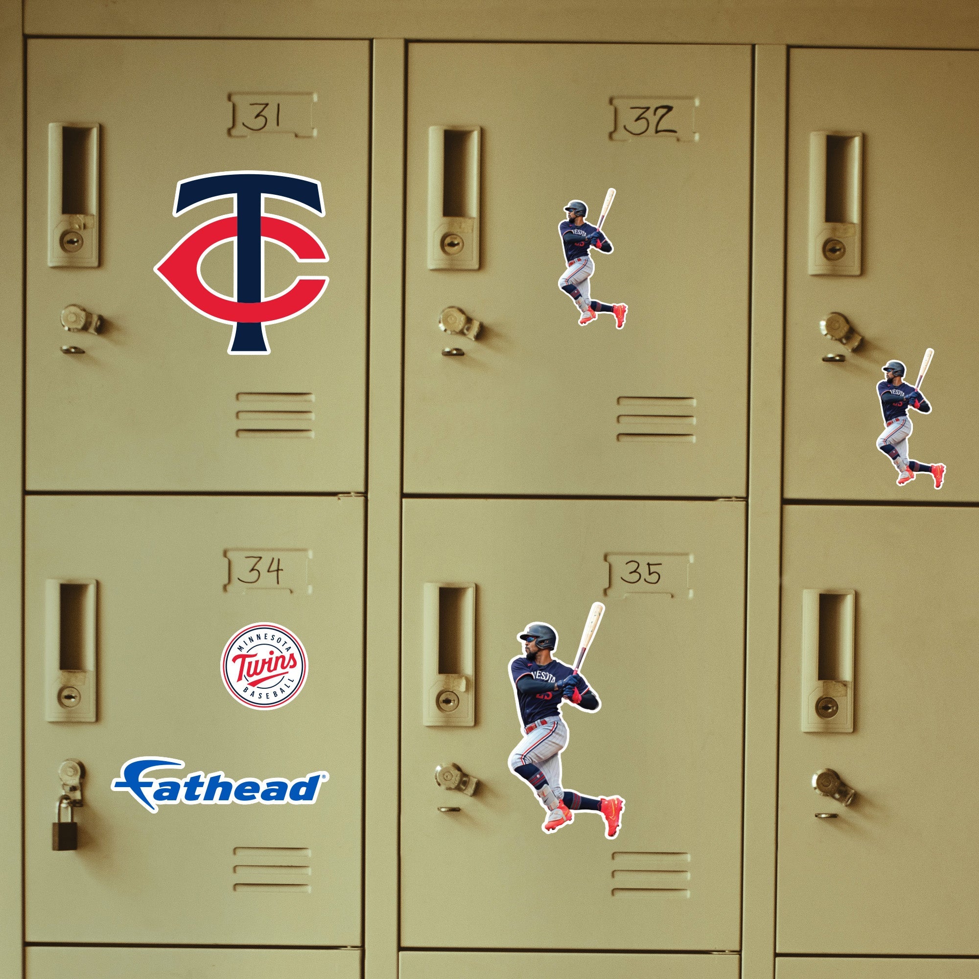 Byron Buxton - 5 Minis (Mixed Sizes) - Official MLB - Minnesota Twins - Reusable Vinyl Decals