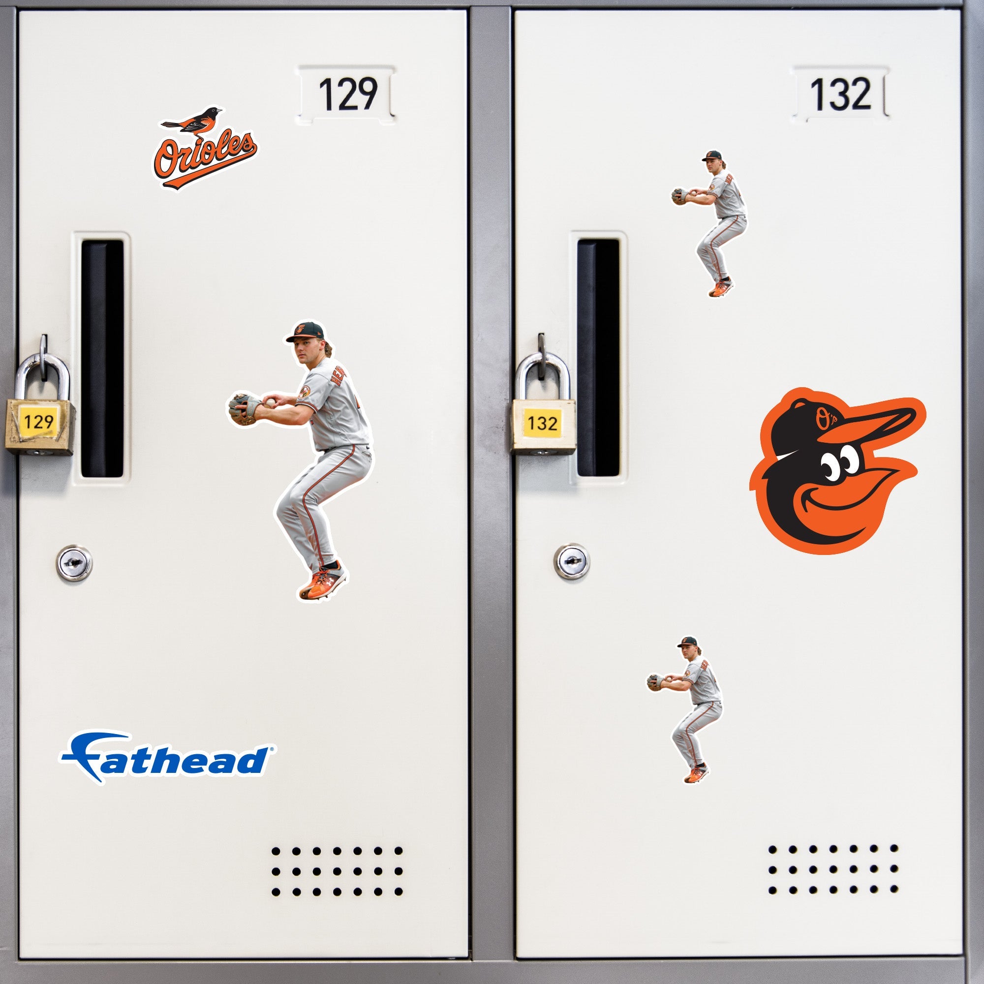 Gunnar Henderson - 5 Minis (Mixed Sizes) - Official MLB - Baltimore Orioles - Reusable Vinyl Decals