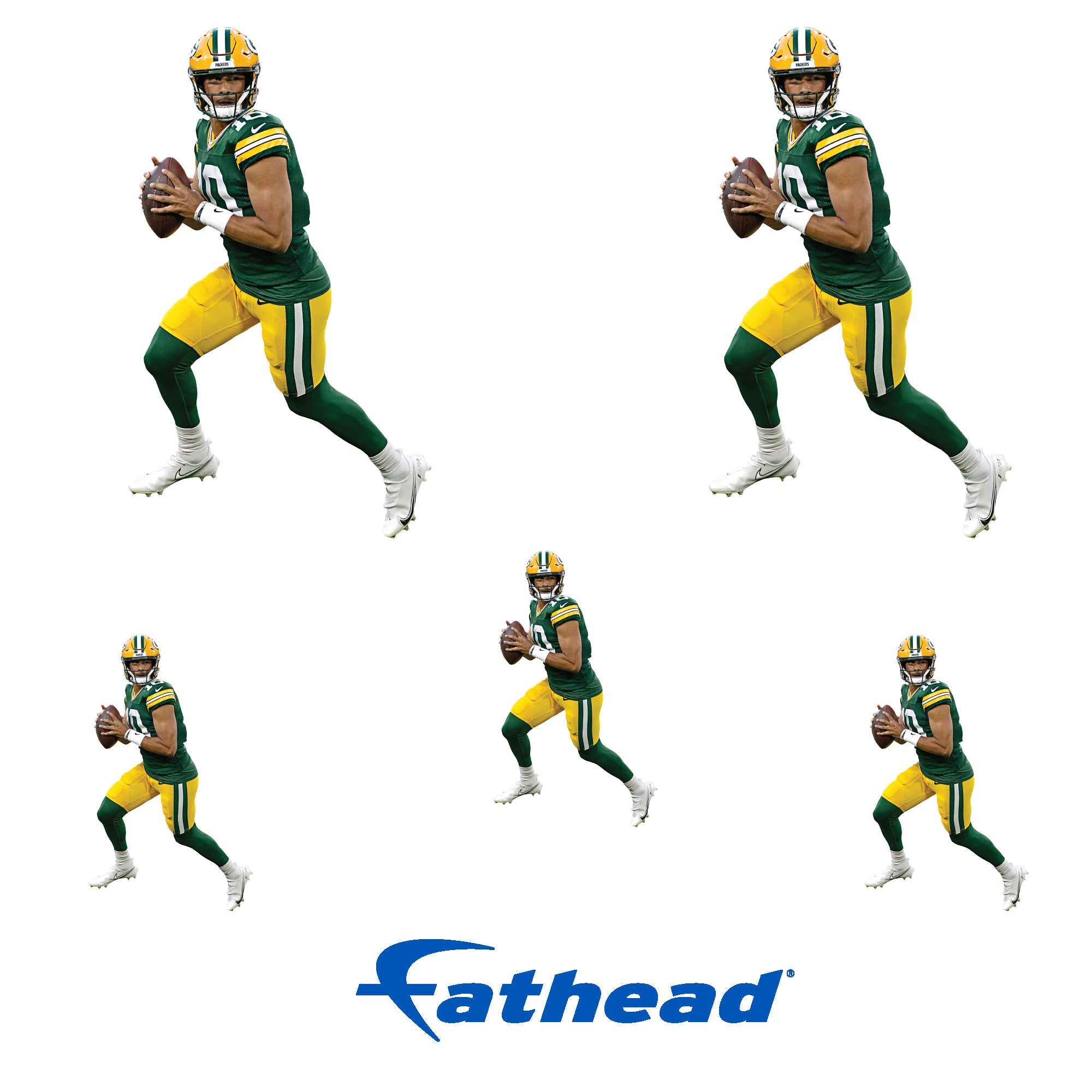 Jordan Love - 5 Minis (Mixed Sizes) - Official NFL - Green Bay Packers - Reusable Vinyl Decals