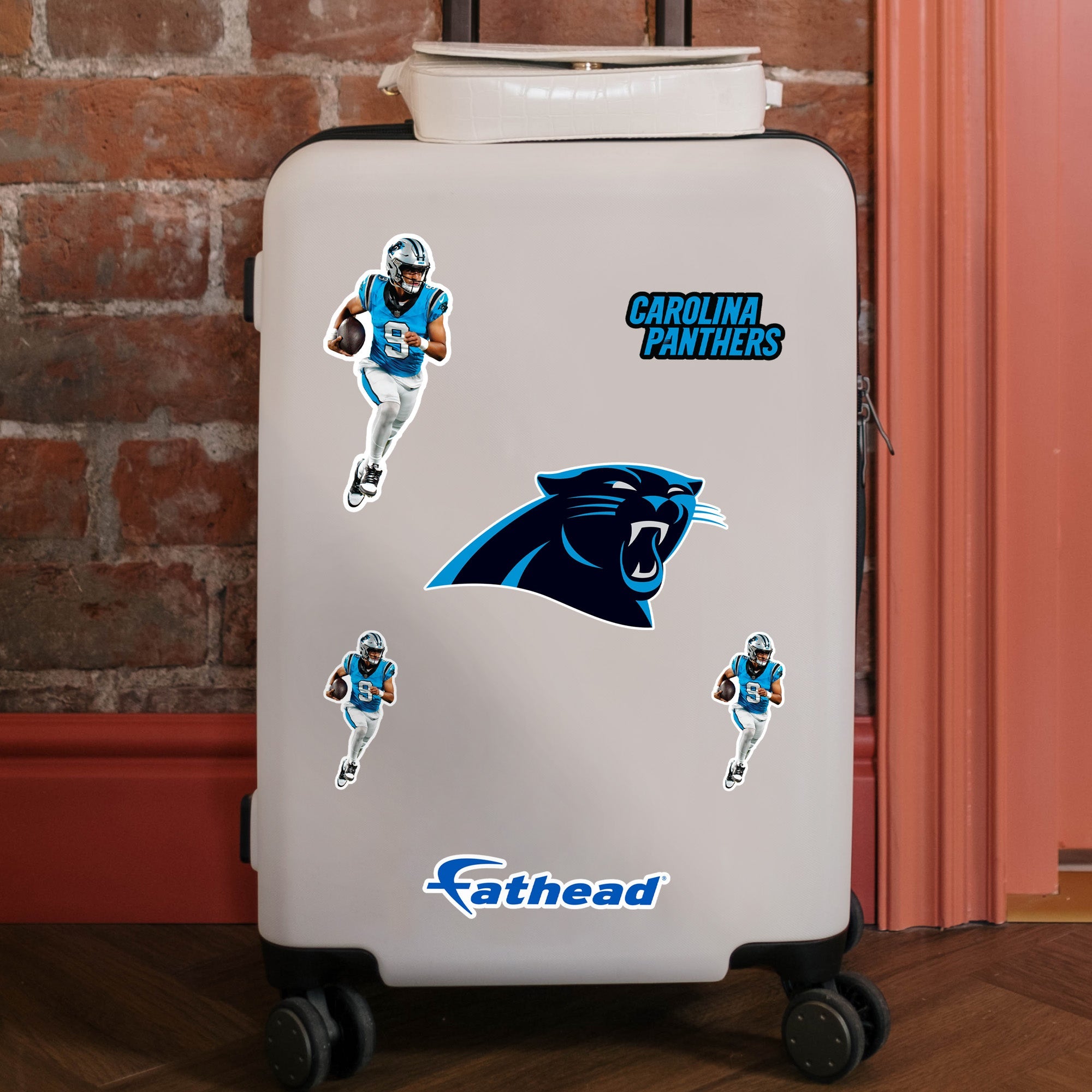 Bryce Young - 5 Minis (Mixed Sizes) - Official NFL - Carolina Panthers - Reusable Vinyl Decals