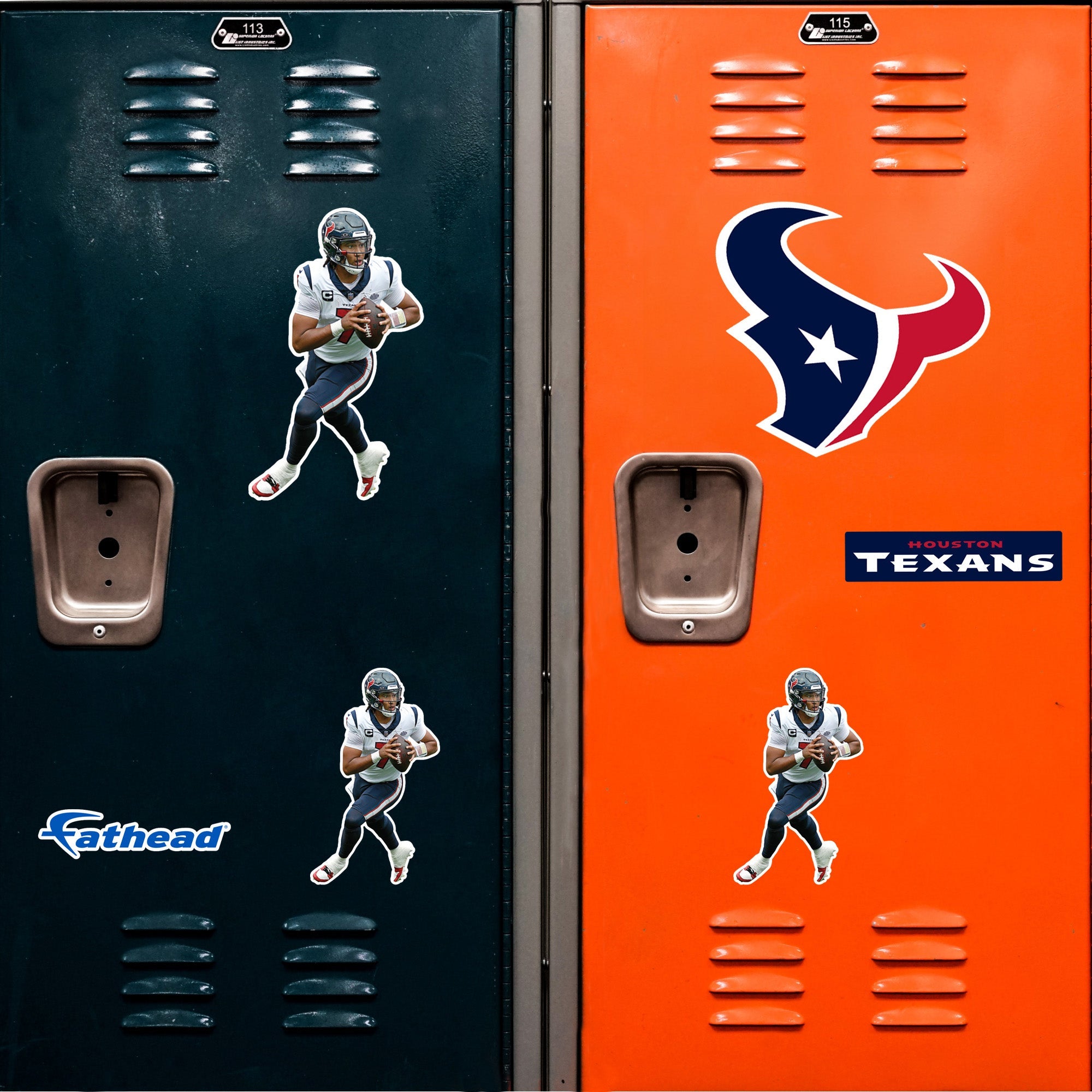 C.J. Stroud - 5 Minis (Mixed Sizes) - Official NFL - Houston Texans - Reusable Vinyl Decals
