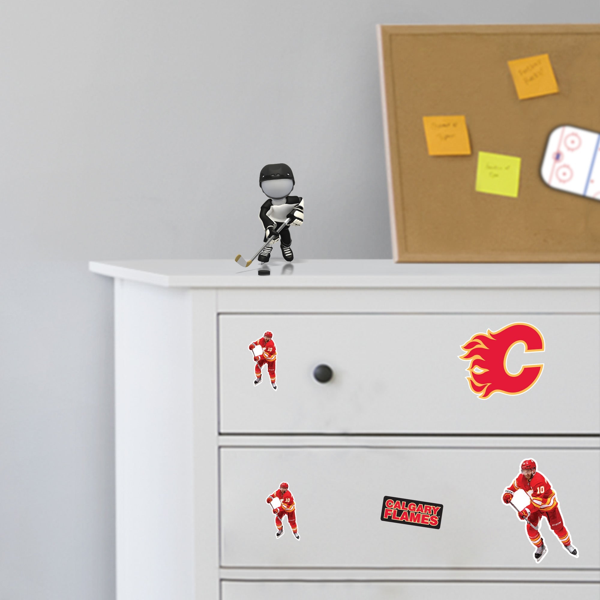 Jonathan Huberdeau - 5 Minis (Mixed Sizes) - Official NHL - Calgary Flames - Reusable Vinyl Decals