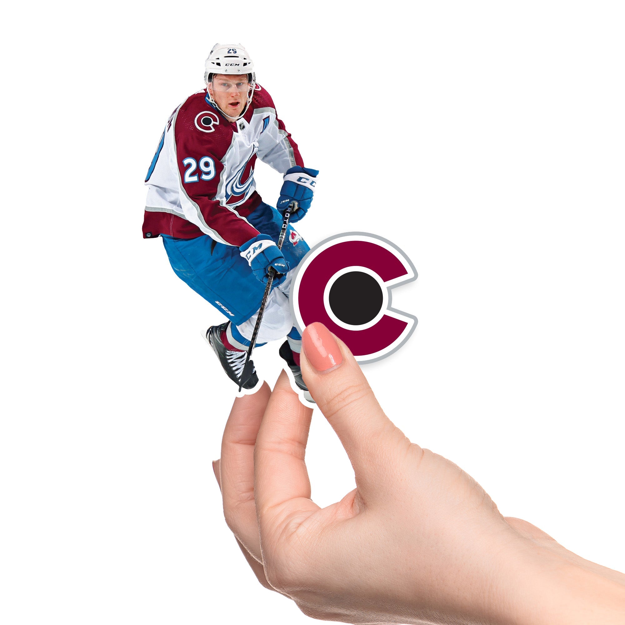 Nathan MacKinnon - 5 Minis (Mixed Sizes) - Official NHL - Colorado Avalanche - Reusable Vinyl Decals
