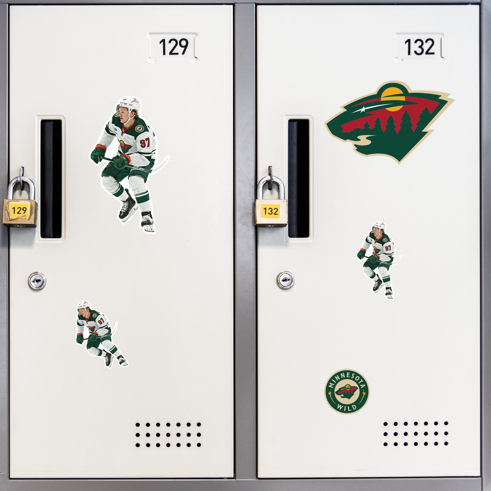 Kirill Kaprizov - 5 Minis (Mixed Sizes) - Official NHL - Minnesota Wild - Reusable Vinyl Decals