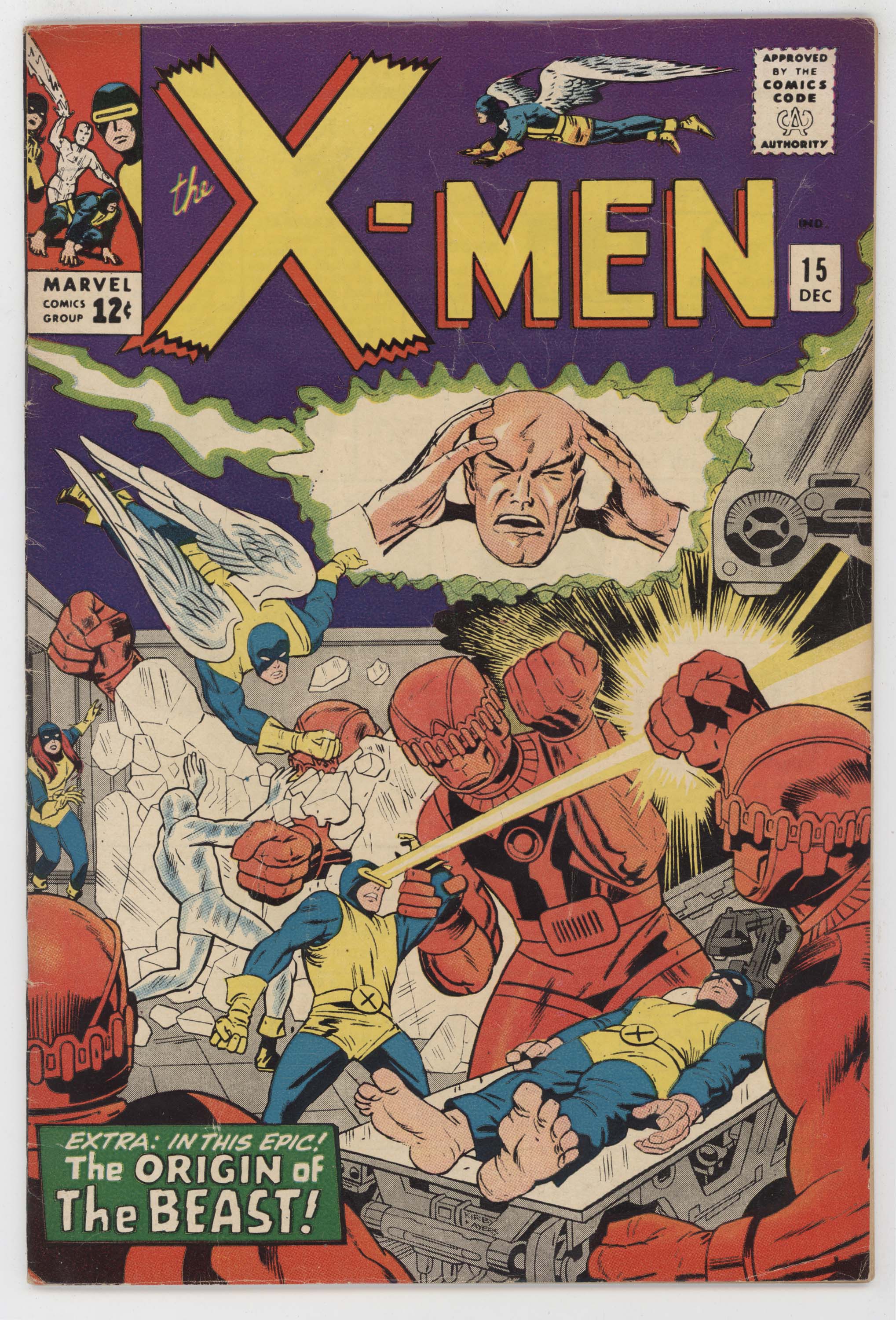 Uncanny X-Men 15 Marvel 1965 FN 1st Master Mold Sentinels Beast