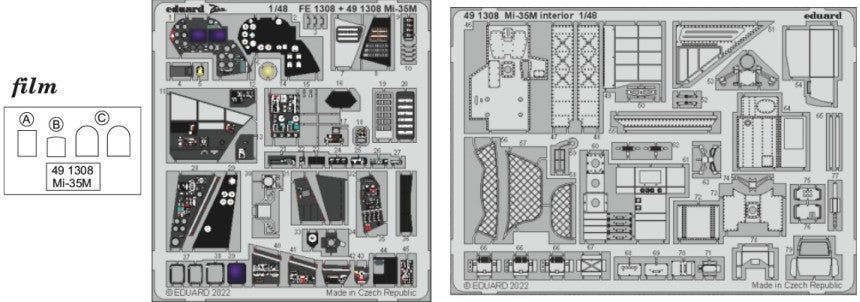 Eduard 491308 1/48 Aircraft- Mi35M Interior for ZVE (Painted)