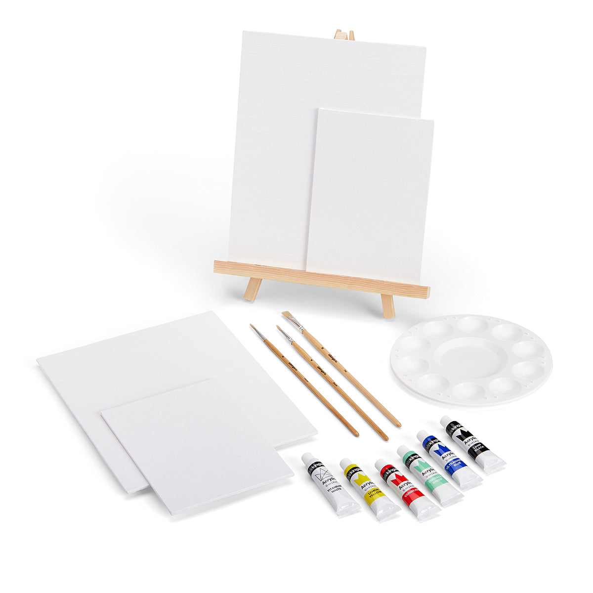 Acrylic Paint Easel Set 15 pc
