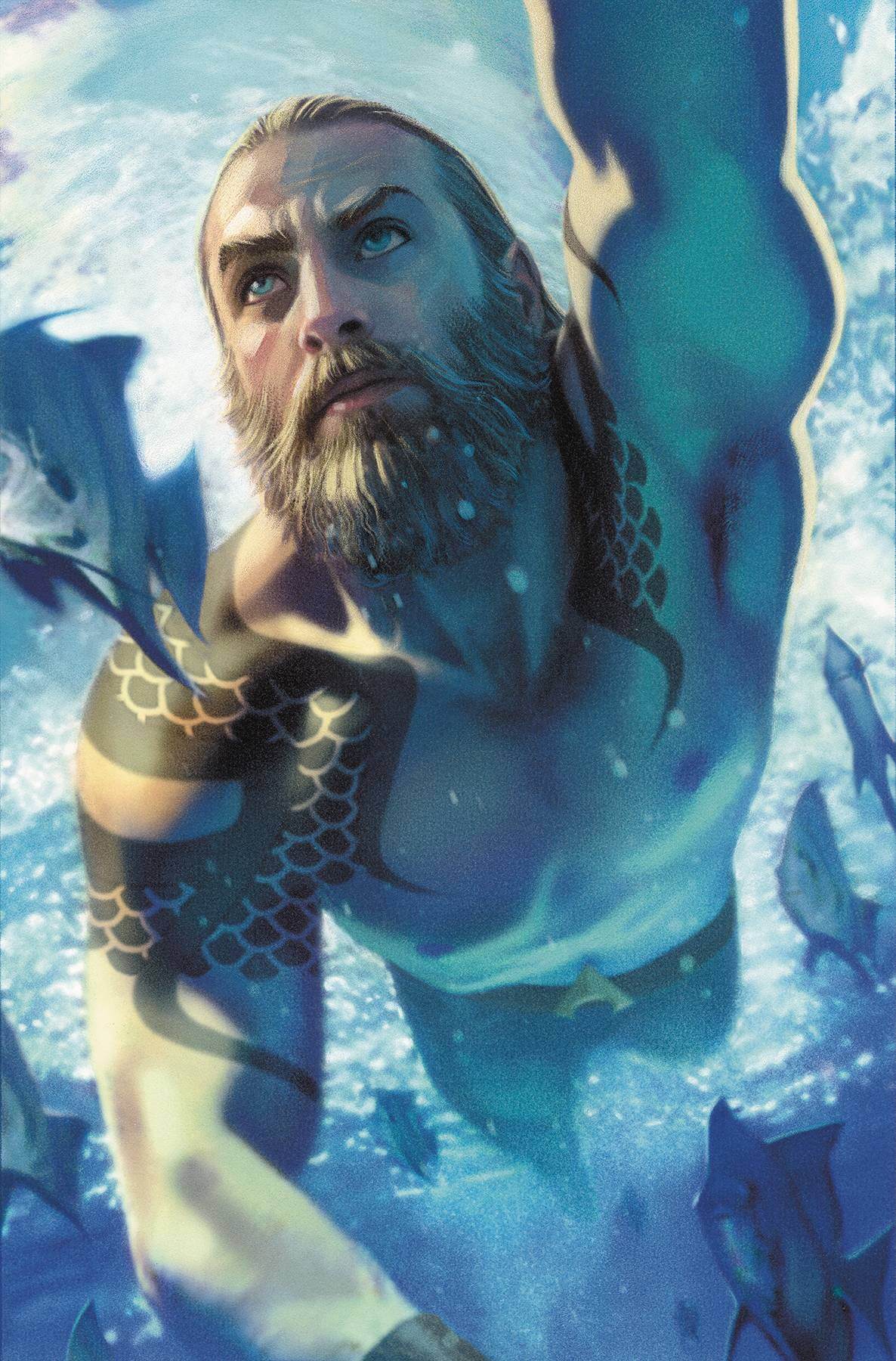 AQUAMAN #51 B Joshua Middleton CARD STOCK Variant Year Of The Villain DARK GIFTS (08/21/2019) DC