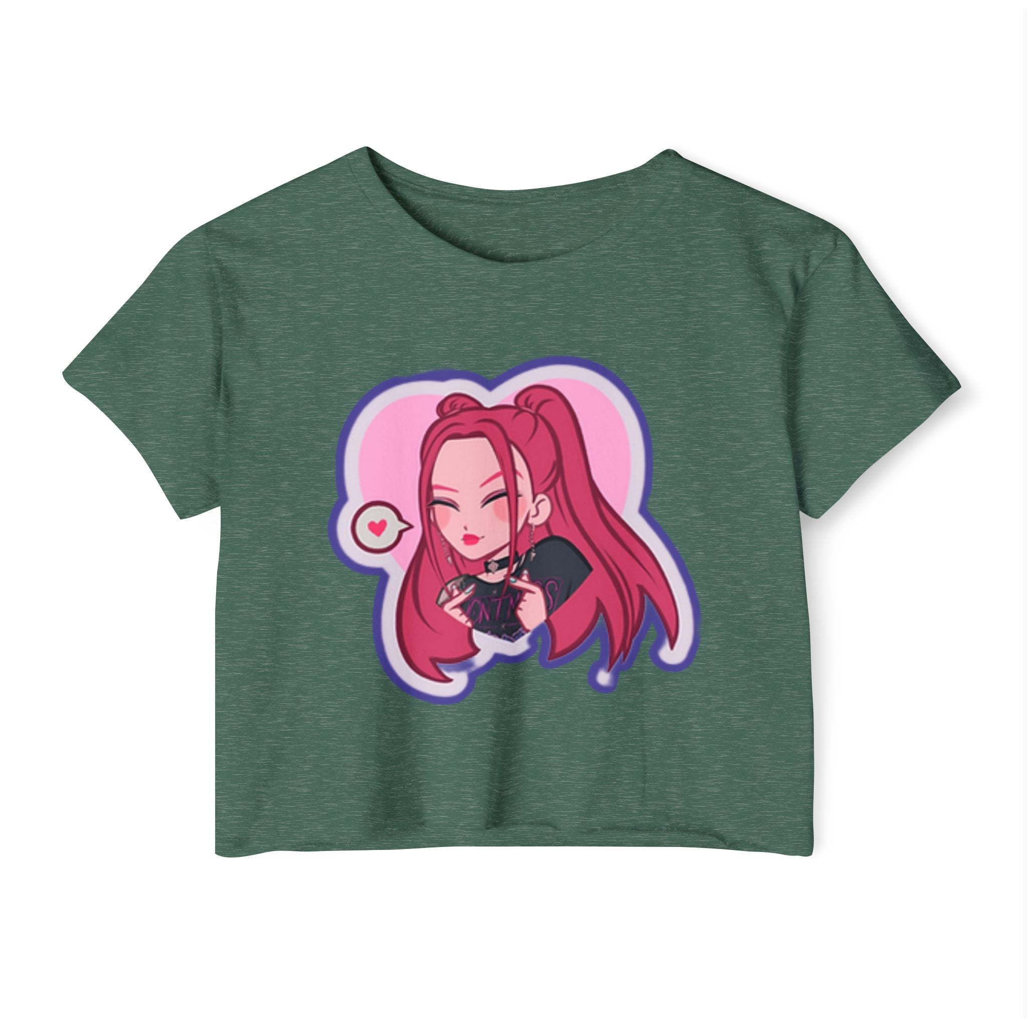 Copy of Idol style 3 Crop Top, Cute Anime Crop Top, Summer Festival Shirt, Graphic Tee for Music Festivals, Trendy Anime Apparel