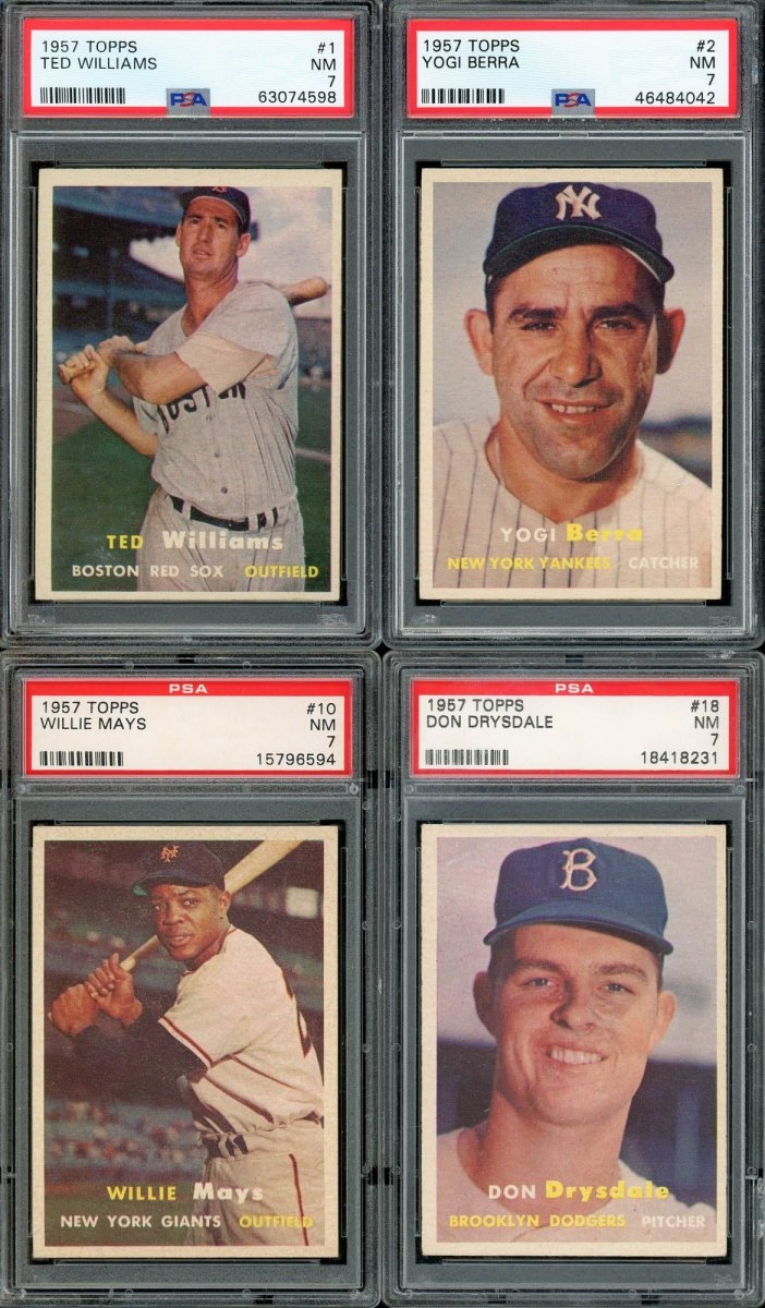 1957 TOPPS BASEBALL COMPLETE PSA GRADED SET BREAK – 1 CARD PER BOX! ALL PSA 7 OR HIGHER!