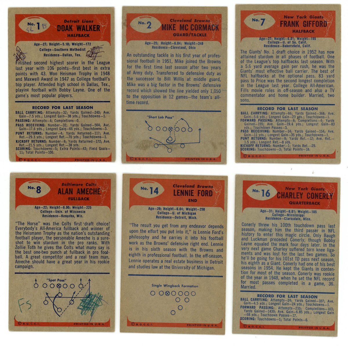 1955 BOWMAN FOOTBALL COMPLETE SET BREAK – 5 CARDS PER BOX! (1) HOFER OR STAR PER BOX!