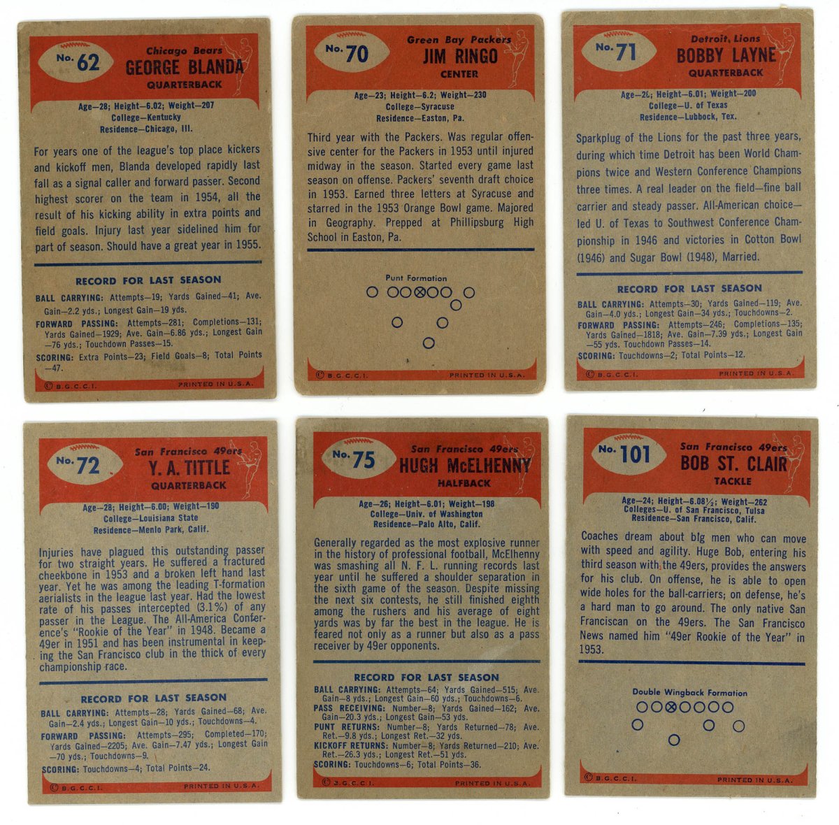 1955 BOWMAN FOOTBALL COMPLETE SET BREAK – 5 CARDS PER BOX! (1) HOFER OR STAR PER BOX!