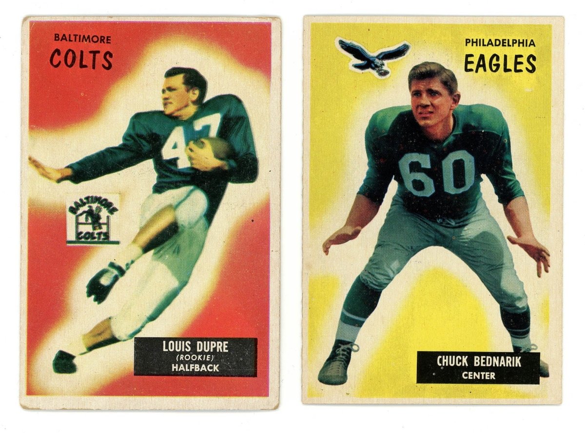 1955 BOWMAN FOOTBALL COMPLETE SET BREAK – 5 CARDS PER BOX! (1) HOFER OR STAR PER BOX!