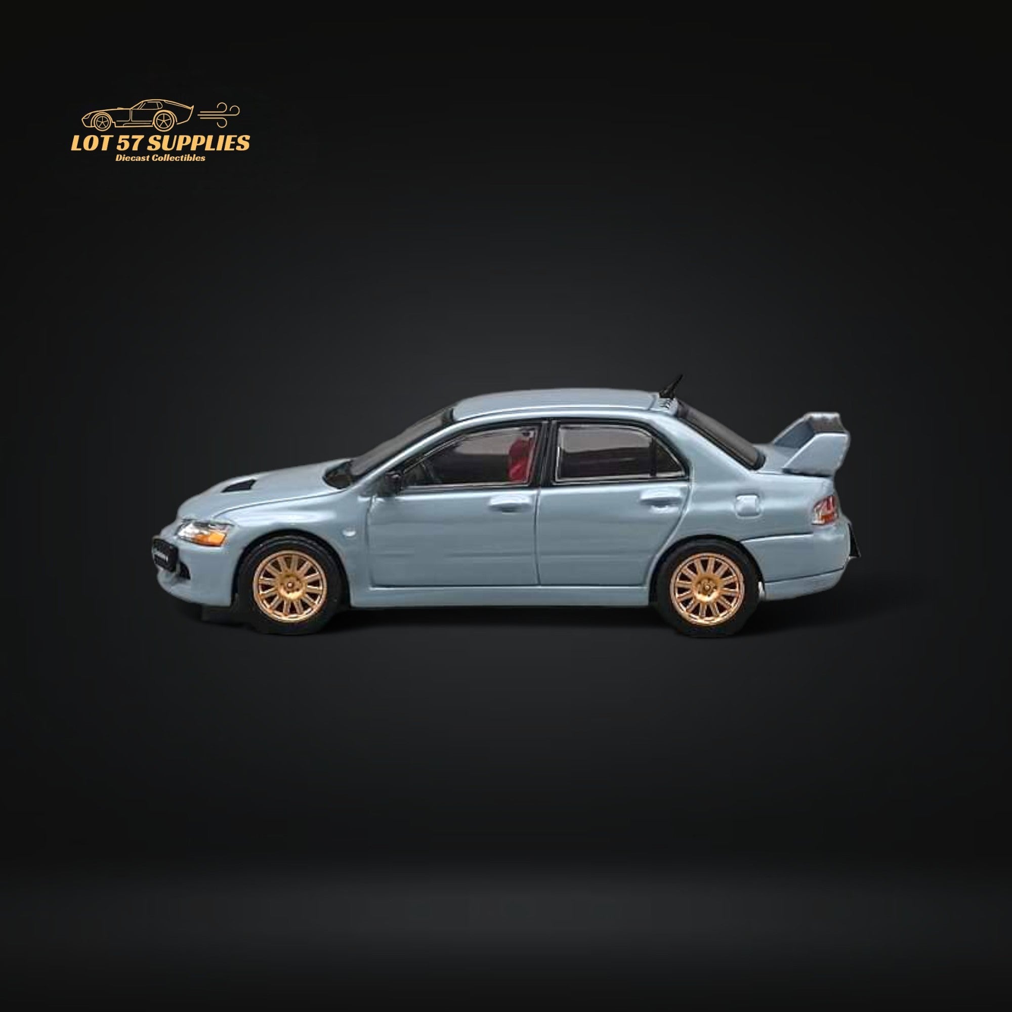 CM Model Mitsubishi Lancer Evolution IX Gray With Engine 1:64
