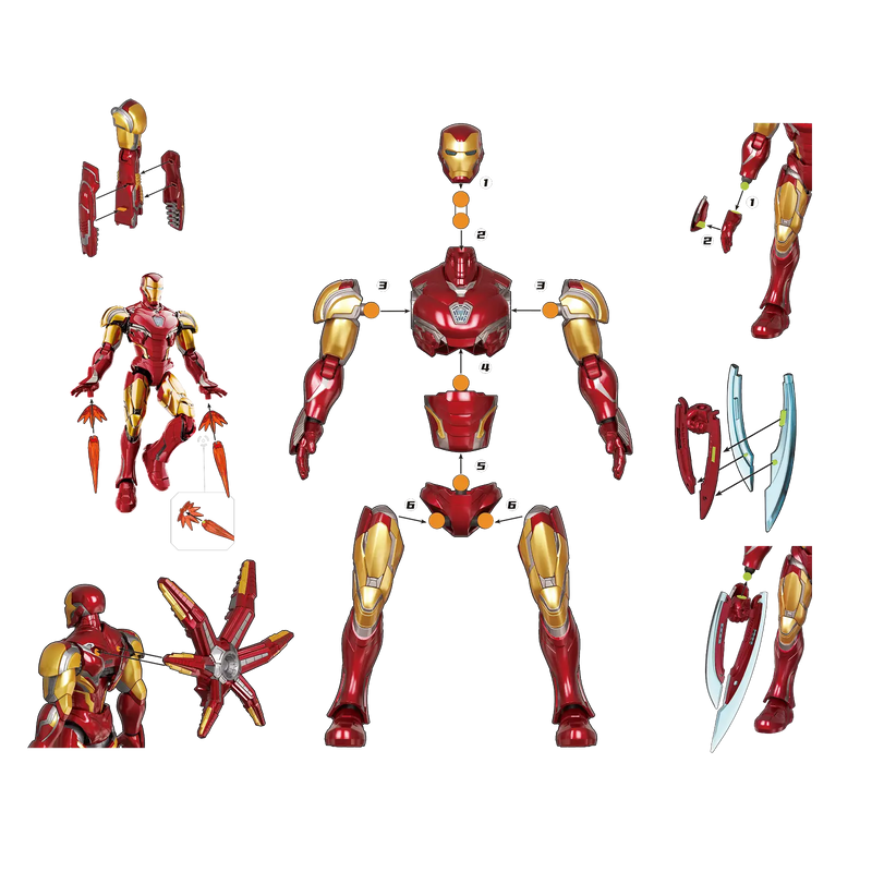 Marvel Infinity Saga Champion Class 01 Iron Man MK85 Model Kits | Blokees
