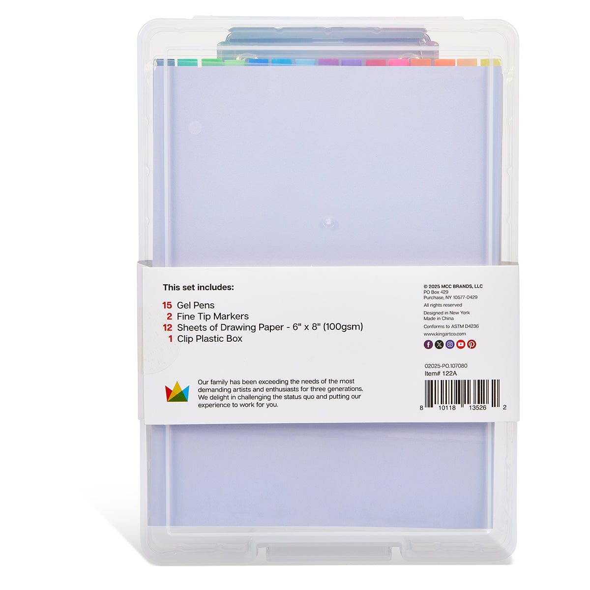 Gel Pen Set with Drawing Board Case, 30 pc