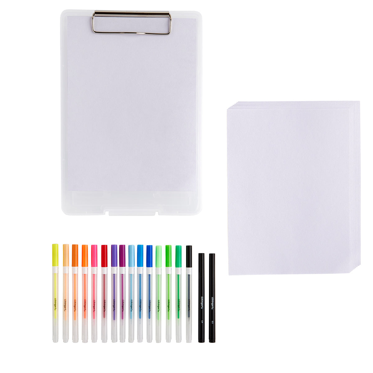 Gel Pen Set with Drawing Board Case, 30 pc