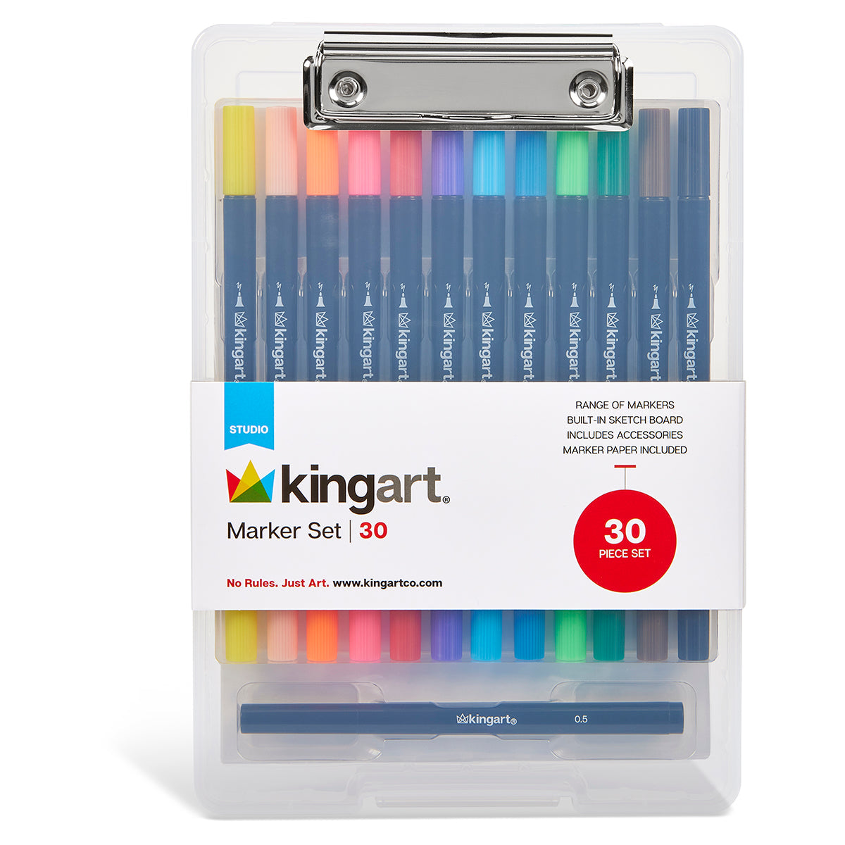 Marker Set with Drawing Board Case, 30 pc