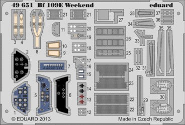 Eduard 49651 1/48 Aircraft- Bf109E Weekend for EDU (Painted)