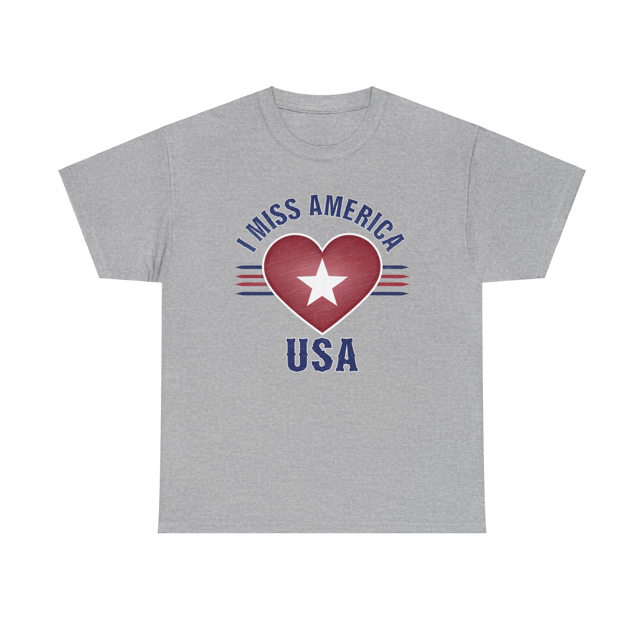 "I Miss America" Heart Unisex Heavy Cotton Tee