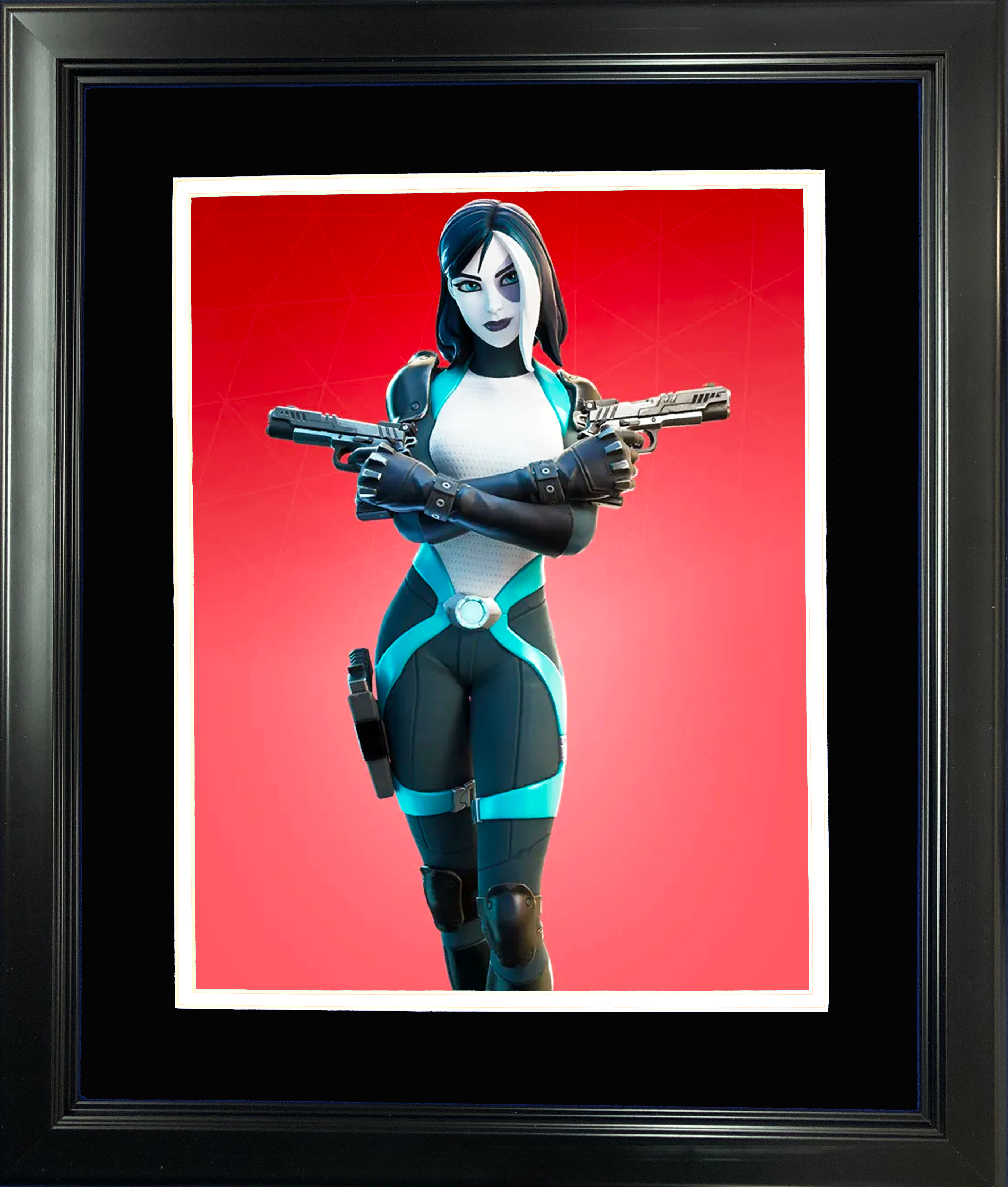 Framed Domino Marvel Fortnite Skin 11"x14" Video Game Photo