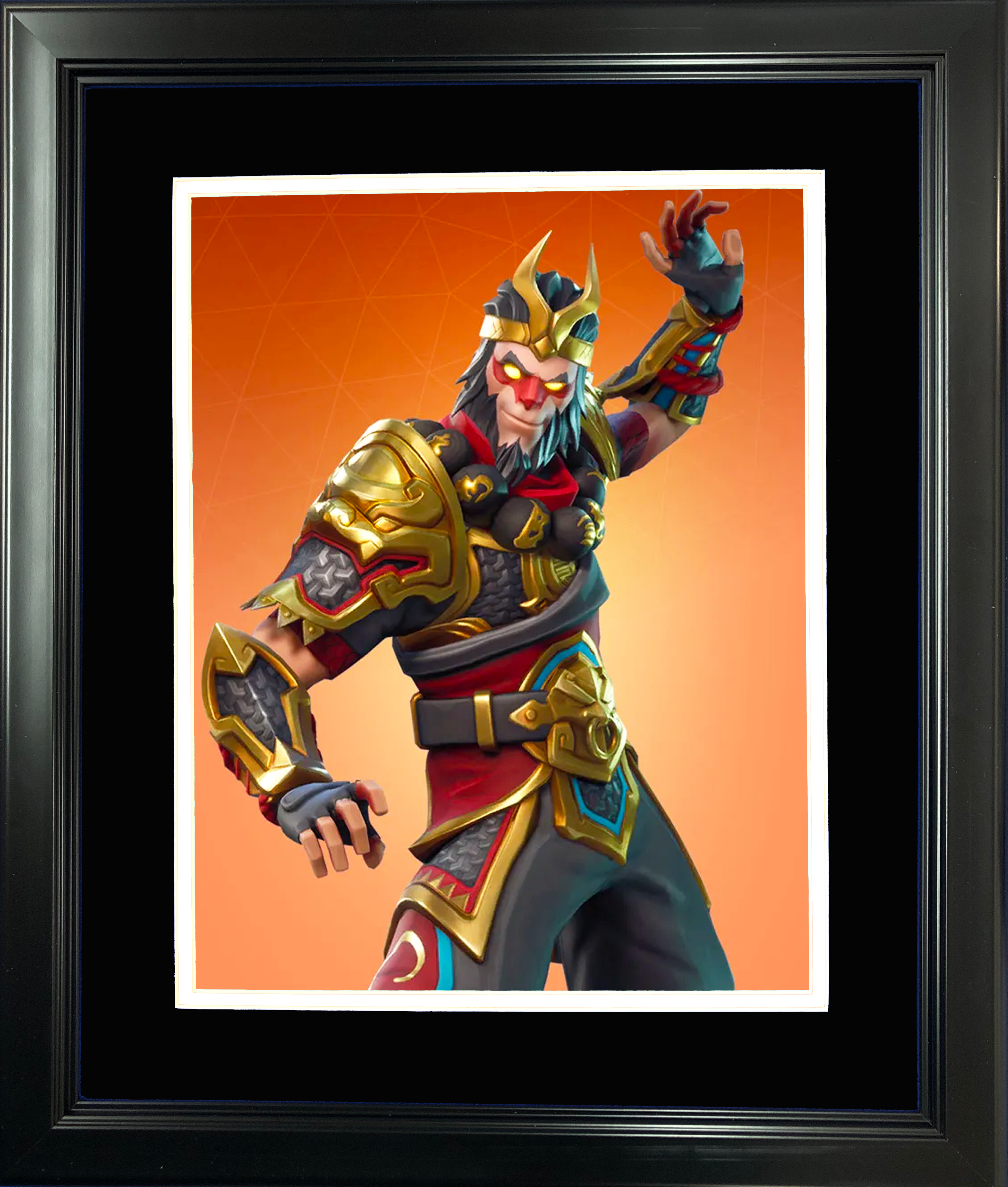 Framed Wukong Legendary Fortnite Skin 11"x14" Video Game Photo