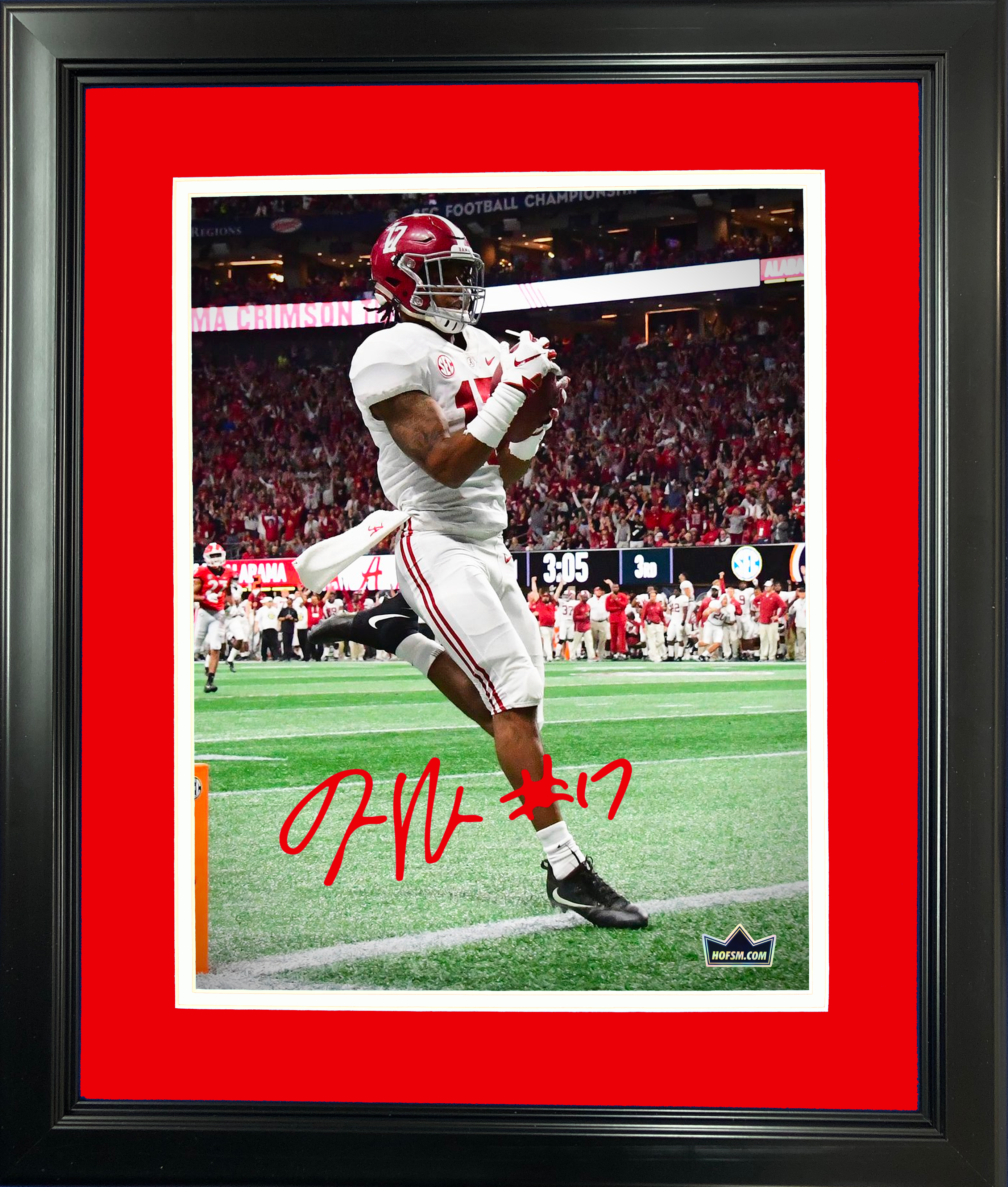 Framed Jaylen Waddle Facsimile Laser Engraved Signature Auto Alabama Crimson Tide 11"x14" College Football Photo HOFSM Holo