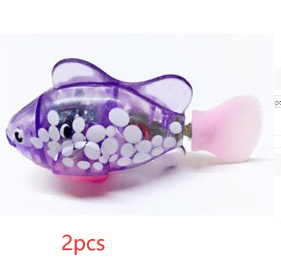 Interactive Electric Swimming Robot Fish Toy – Flashing LED Water Toy