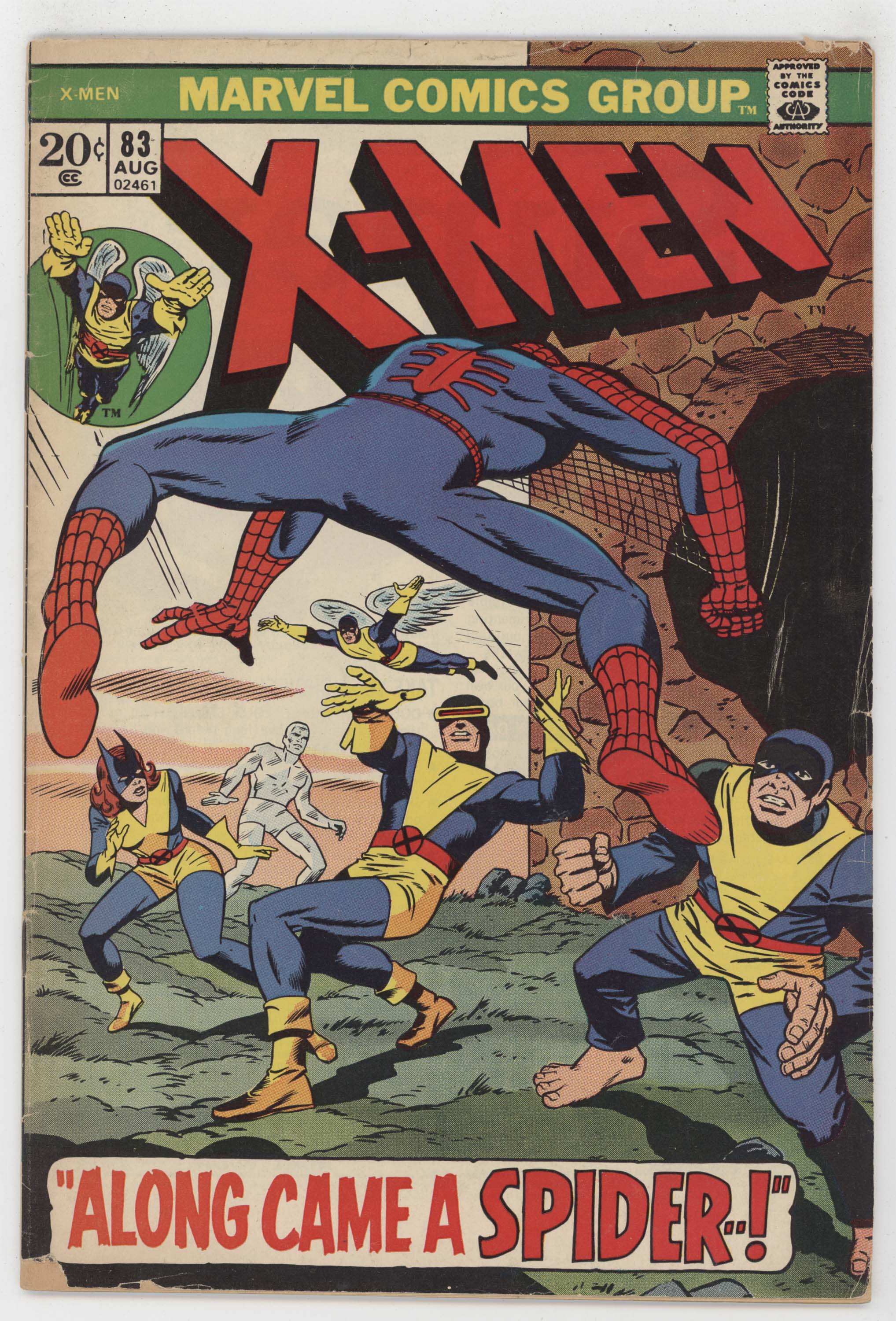 Uncanny X-Men 83 Marvel 1973 VG 35 Spider-Man Cyclops Jean Grey Dan Adkins